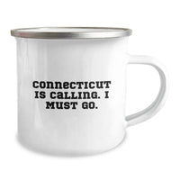 Load image into Gallery viewer, Connecticut Enamel Camping Mugs, Funny Quote Gifts from Friends, Unique Valentine's Gifts for Men Women Family, Camping Gear Store - Image 2
