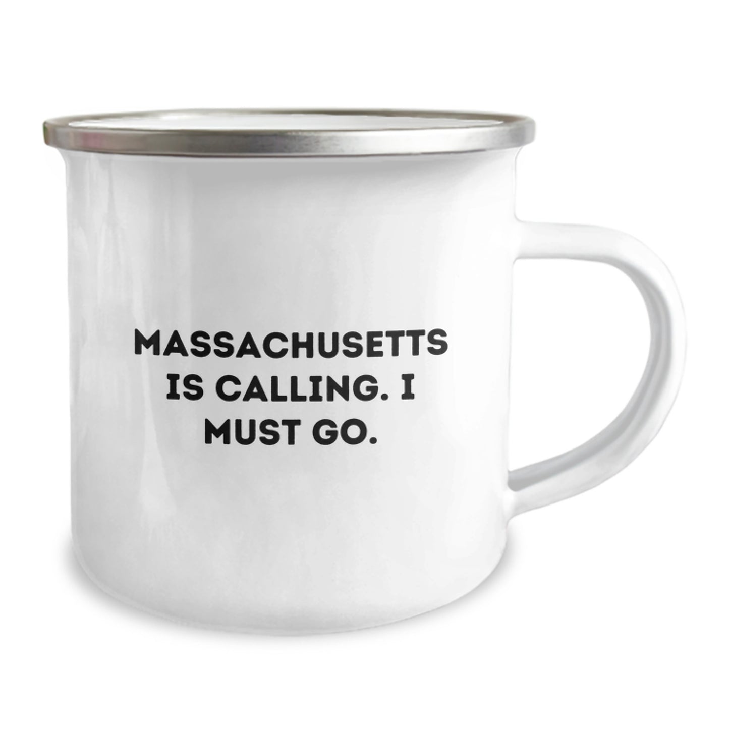 Massachusetts Gifts for Men, Funny Camping Mug 'Massachusetts Is Calling. I Must Go.' - Image 2