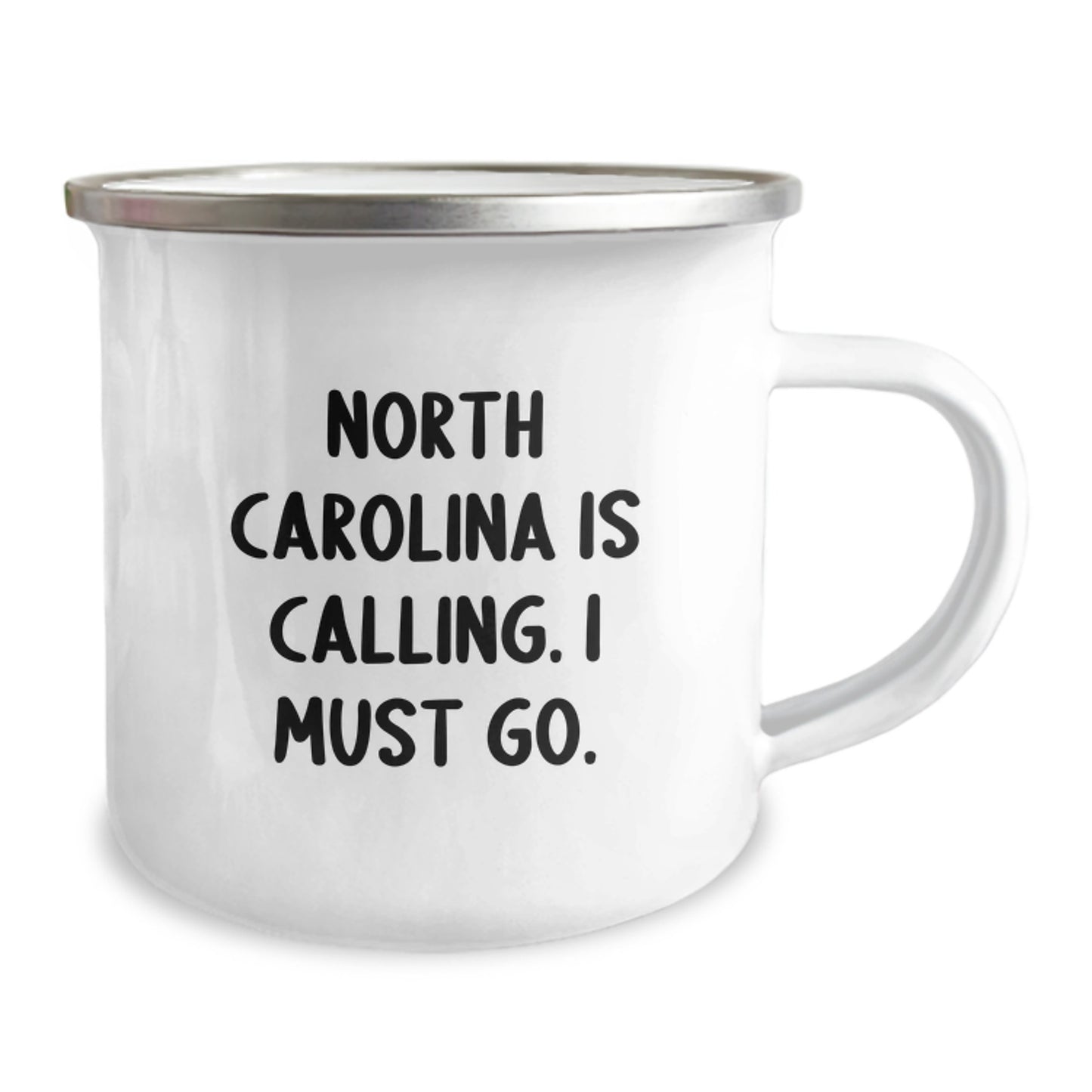 Funny North Carolina Camping Mug Gifts for Women from Friends - 'North Carolina Is Calling. I Must Go.' - Image 2