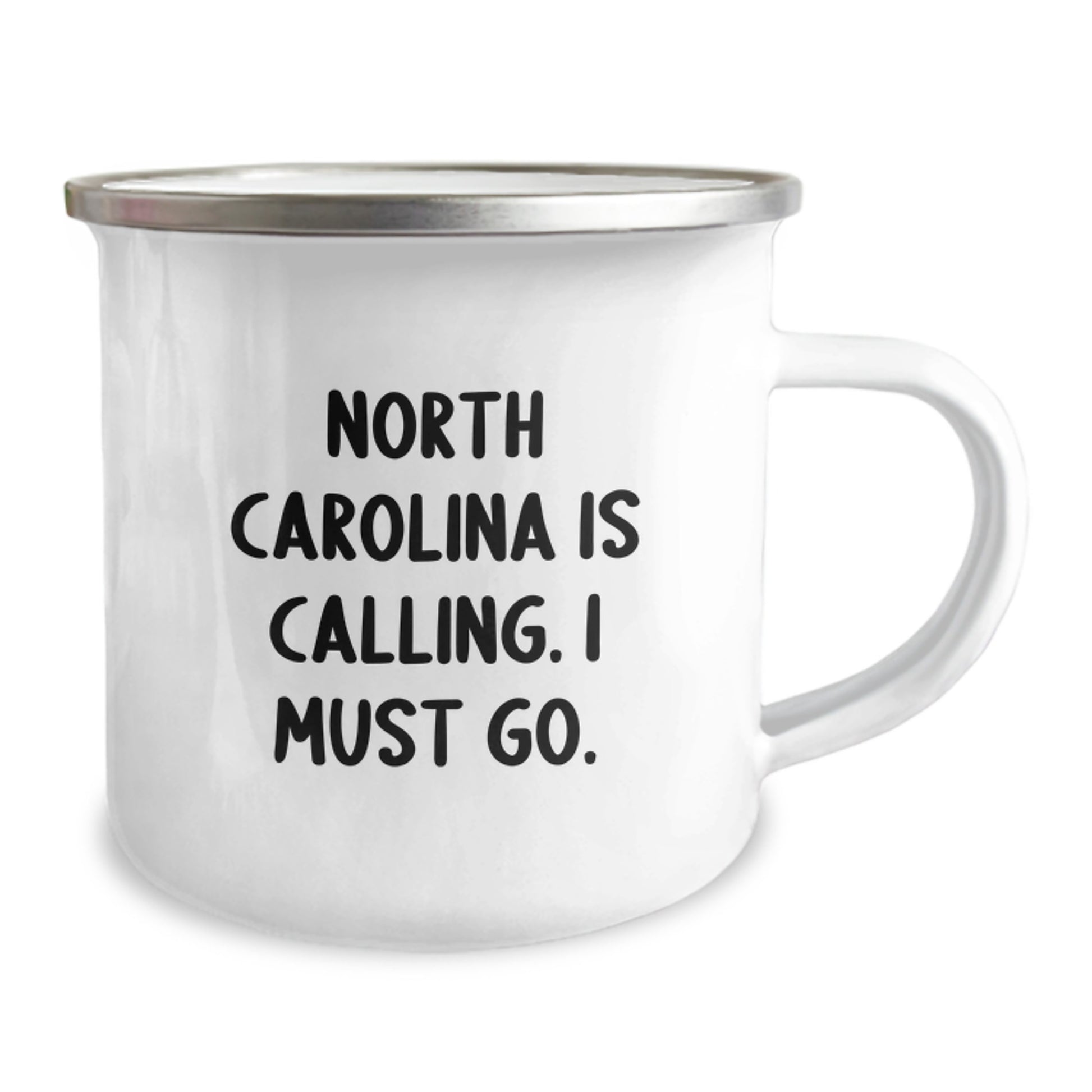 Funny North Carolina Camping Mug Gifts for Women from Friends - 'North Carolina Is Calling. I Must Go.' - Image 2