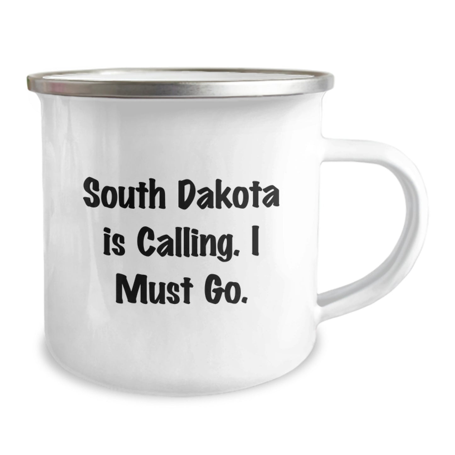 South Dakota Gifts for Men from Friends, Funny 'South Dakota Is Calling. I Must Go.' Camping Mug, Birthday Unique Gifts - Image 2