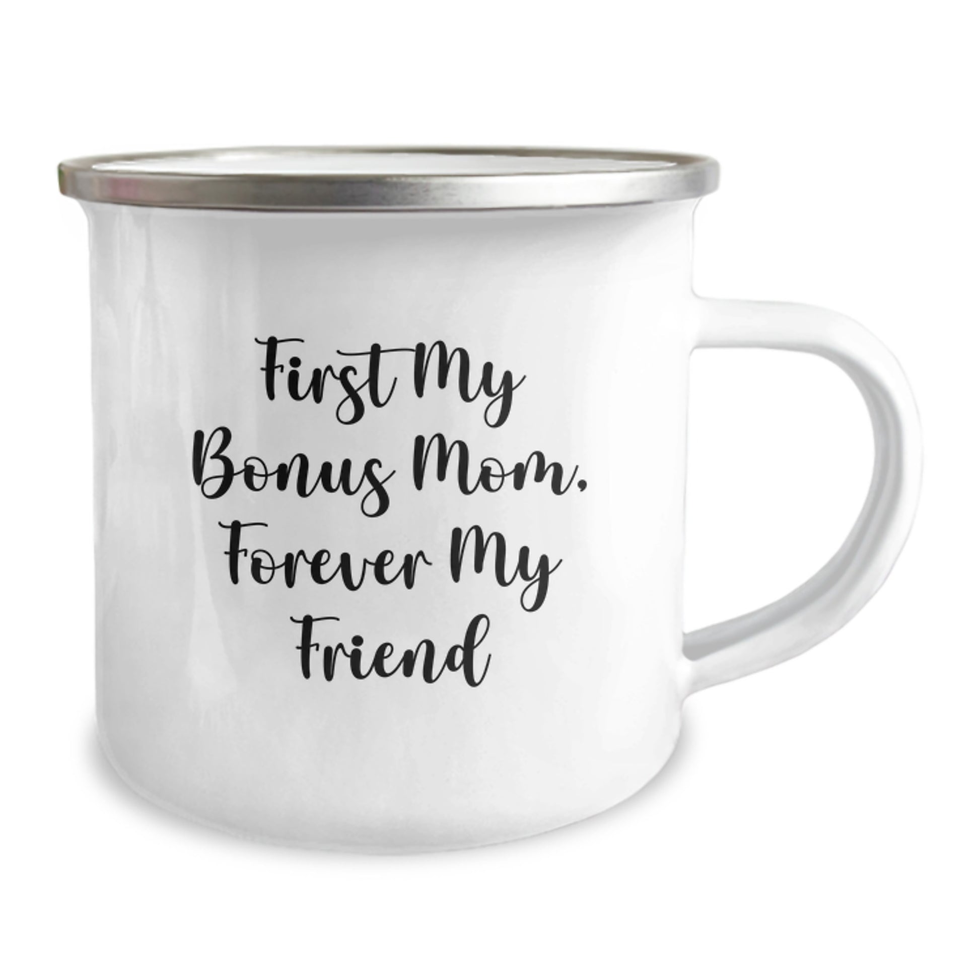 Funny Bonus Mom Gifts, First My Bonus Mom, Forever My Friend - Unique Graduation Unique Gifts for Bonus Mom, Camping Mug for Dad from Family - Image 2