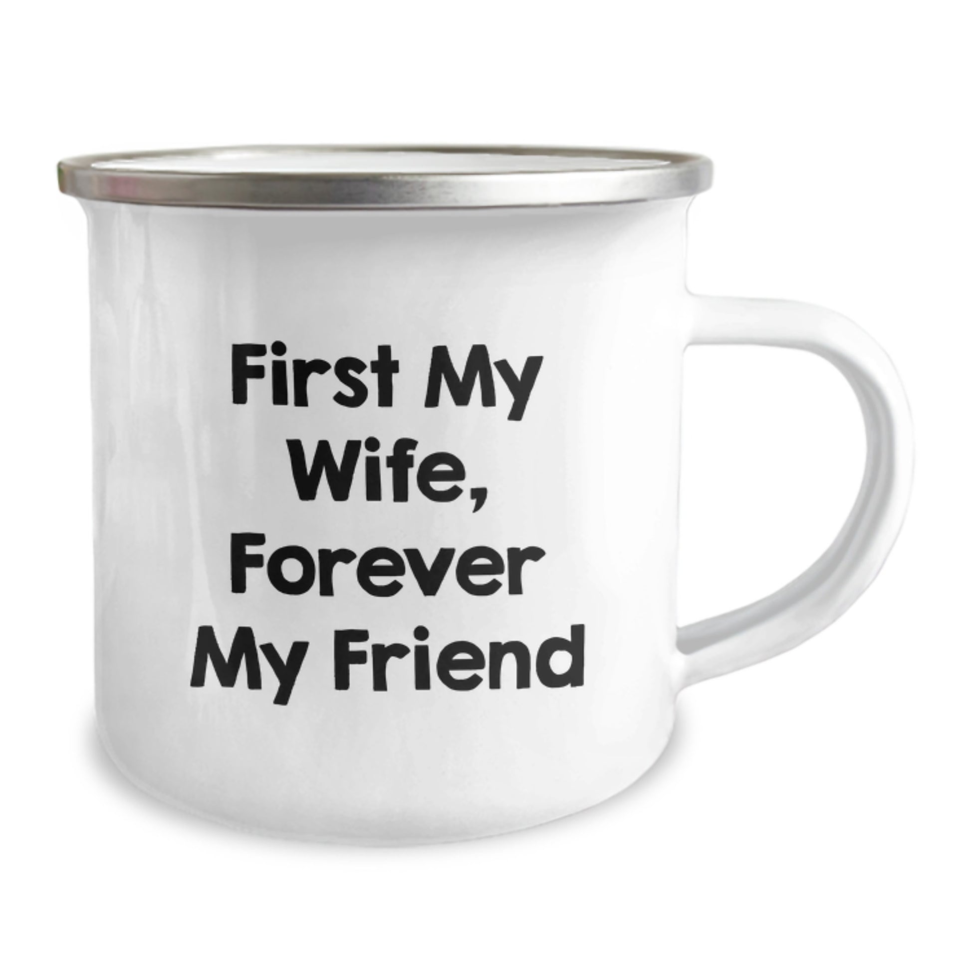 Funny Camping Mugs Gifts from Husband to Wife, Wife Camping Mug for Graduation Day, First My Wife Forever My Friend, Funny Wife Gift - Image 2
