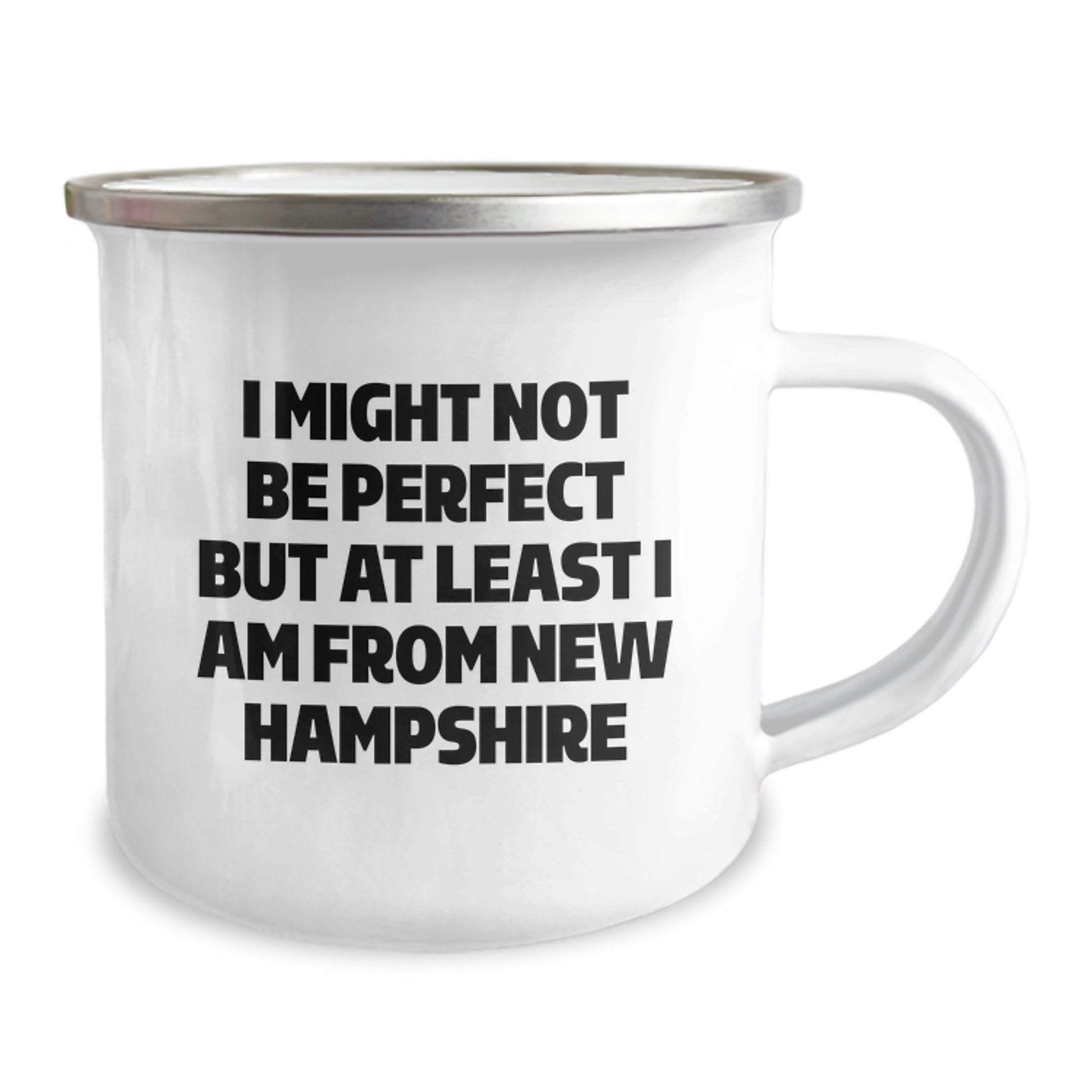 Funny New Hampshire Gifts for Camping Friends from the Granite State - 'I Might Not Be Perfect' Christmas Mug - Image 2