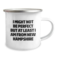 Load image into Gallery viewer, Funny New Hampshire Gifts for Camping Friends from the Granite State - &#39;I Might Not Be Perfect&#39; Christmas Mug - Image 2
