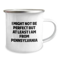 Load image into Gallery viewer, Pennsylvania Proud Camping Mug, Funny Quote Gifts from Friends for Graduation, 12 oz Stainless Steel with Enamel Finish - Image 2
