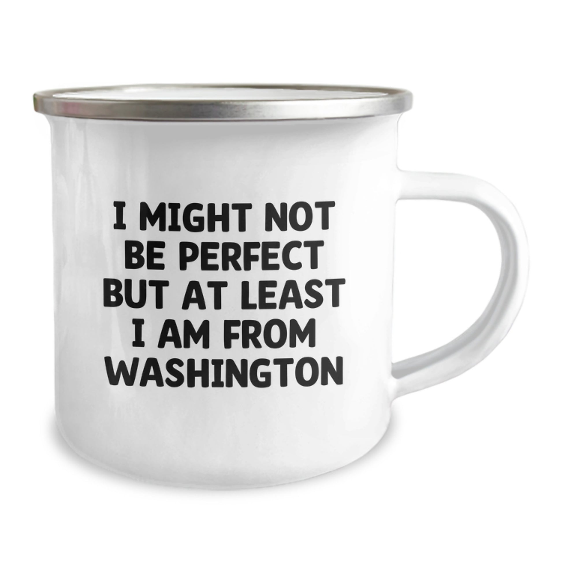Washington State Proud Gifts from Friends, Funny Camping Mug for Washington Grads, 'I Might Not Be Perfect' Quote - Image 2