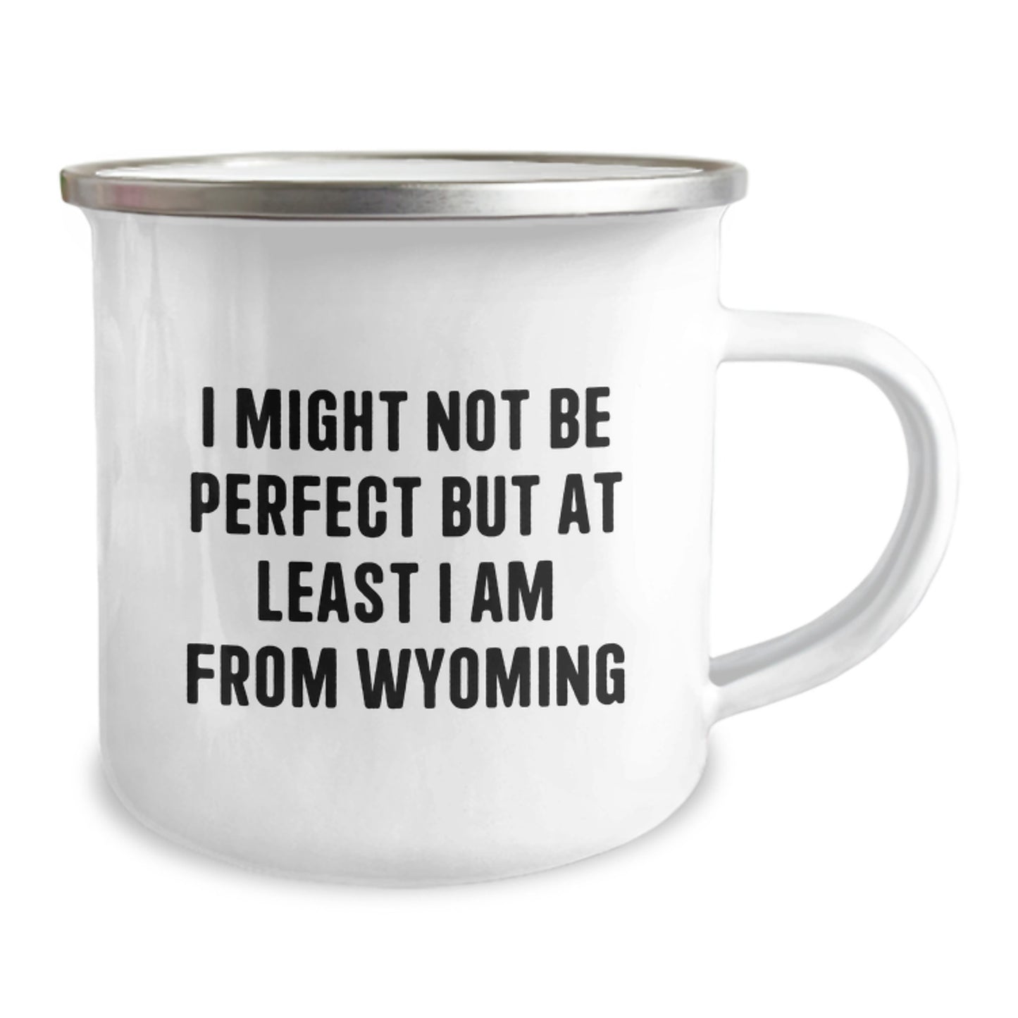Unique Wyoming Gifts for Men or Women - Funny Camping Mug for Graduation from Wyoming - 'I Might Not Be Perfect But At Least I Am From Wyoming' - Gifts from Family, Friends, or Coworkers - Image 2