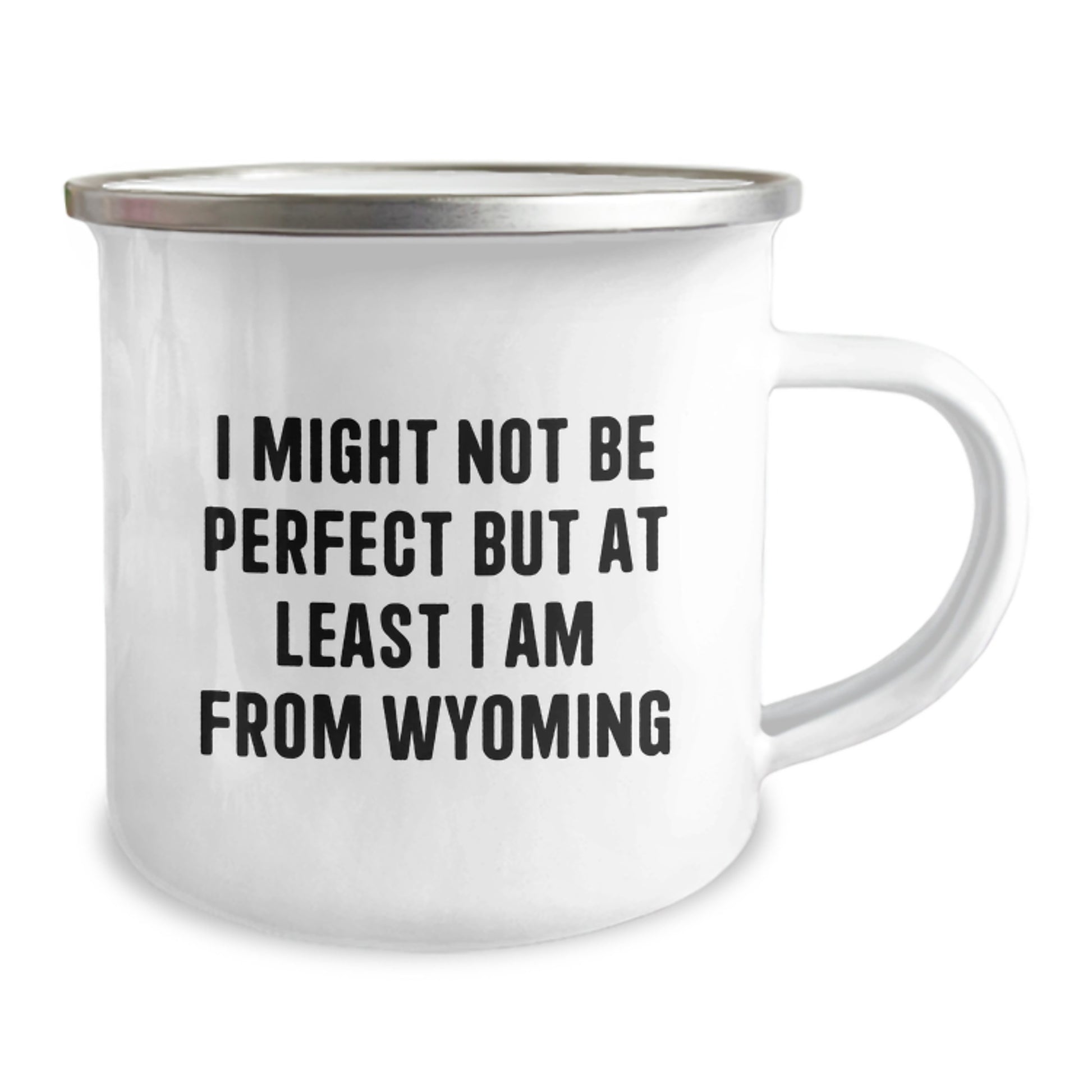 Unique Wyoming Gifts for Men or Women - Funny Camping Mug for Graduation from Wyoming - 'I Might Not Be Perfect But At Least I Am From Wyoming' - Gifts from Family, Friends, or Coworkers - Image 2
