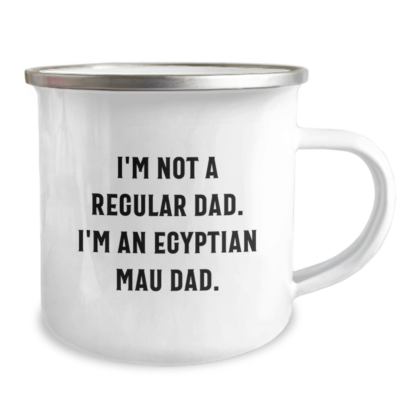 Funny Egyptian Mau Cat Gifts, Dad's Egyptian Mau Cat Love, Graduation Unique Gifts for Egyptian Mau Cat Lovers, Dad Camping Mug Egyptian Mau Cat Father - Image 2