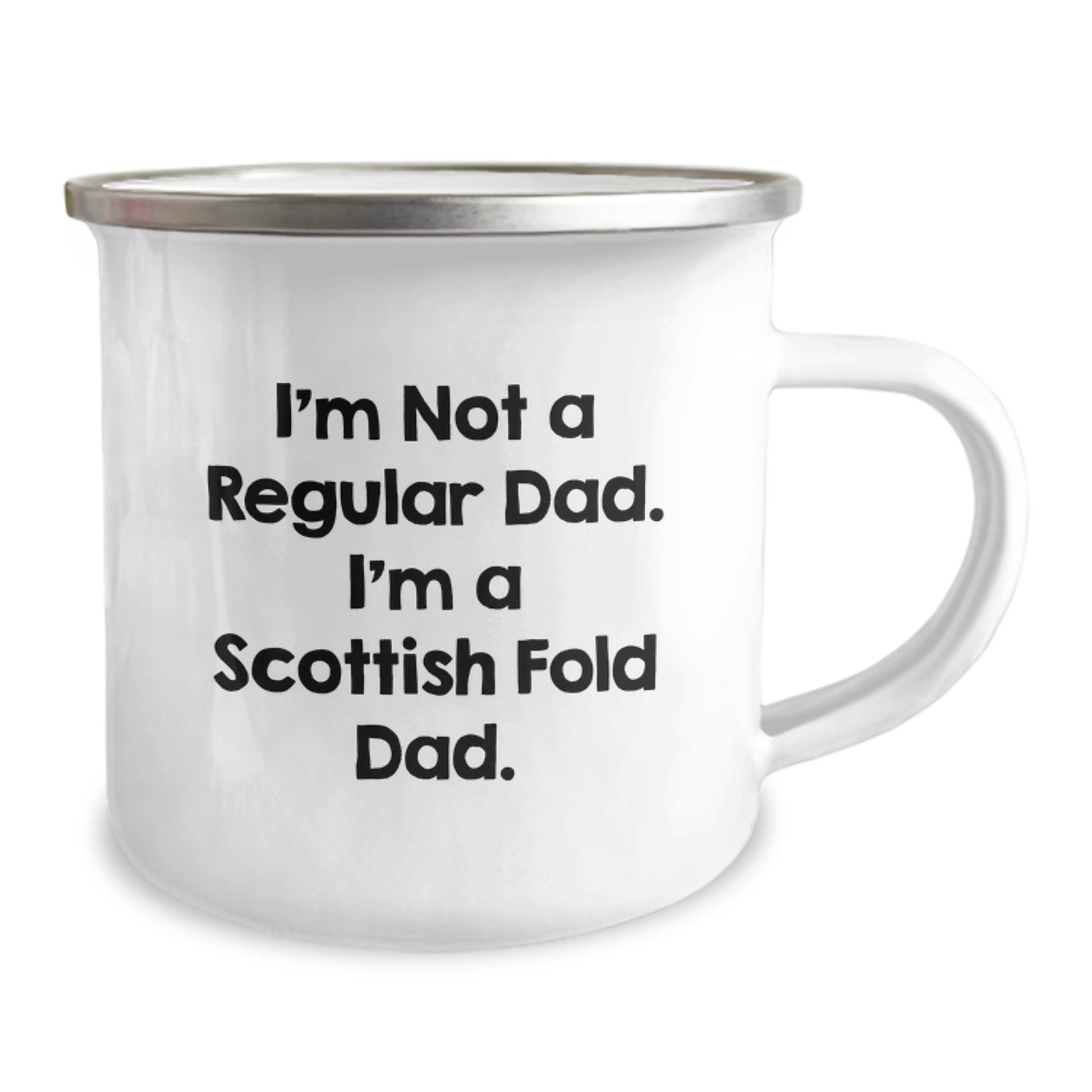Funny Scottish Fold Cat Gifts from Dad to Scottish Fold Cat Lover, Valentine's Unique Mugs, Camping Mug I'm Not A Regular Dad. I'm A Scottish Fold Dad., Scottish Fold Cat Mug - Image 2