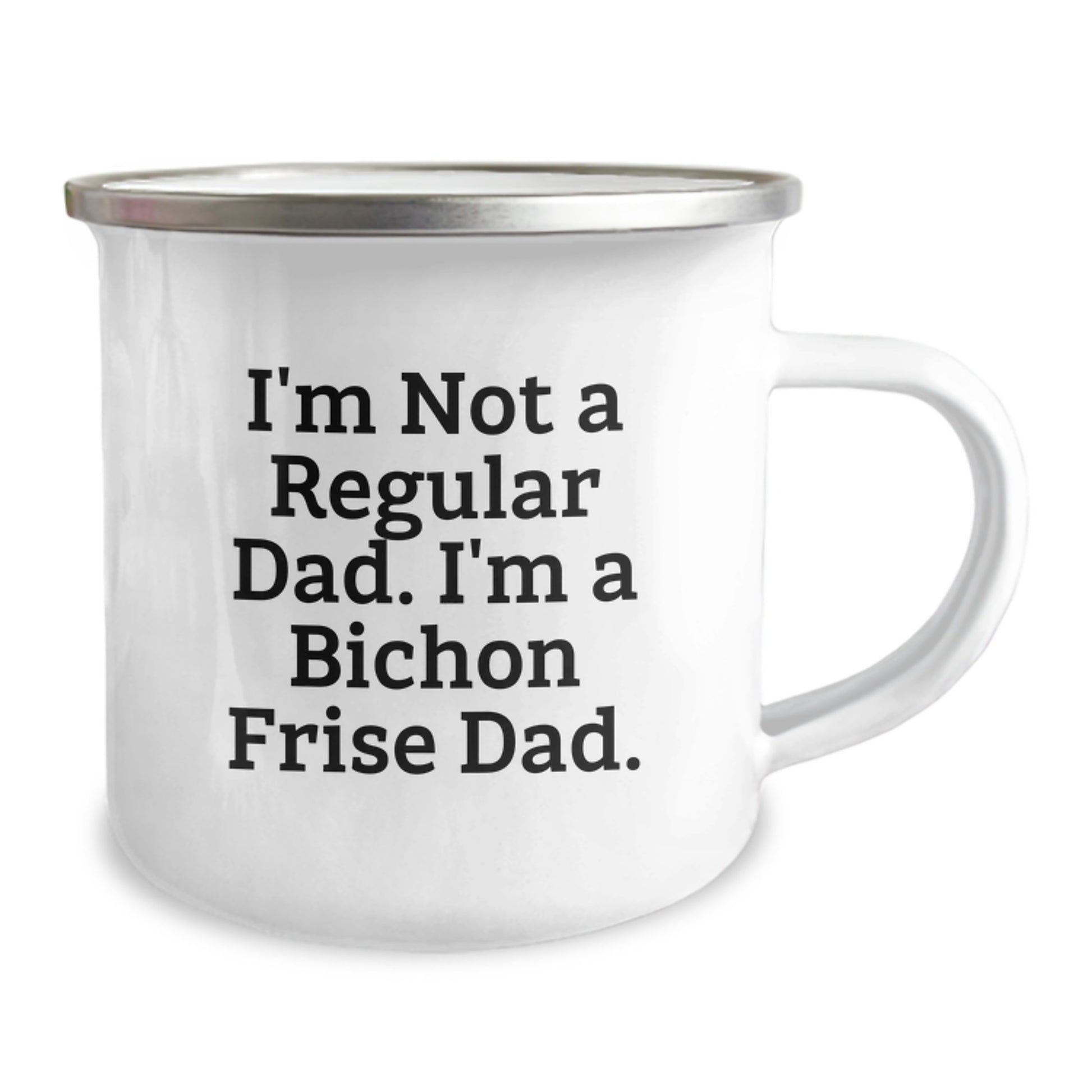 Bichon Frise Dog Camping Mug Gifts from Dad to Men on Valentine's - I'm A Regular Dad, I'm A Bichon Frise Dad. Funny Valentine's - Image 2