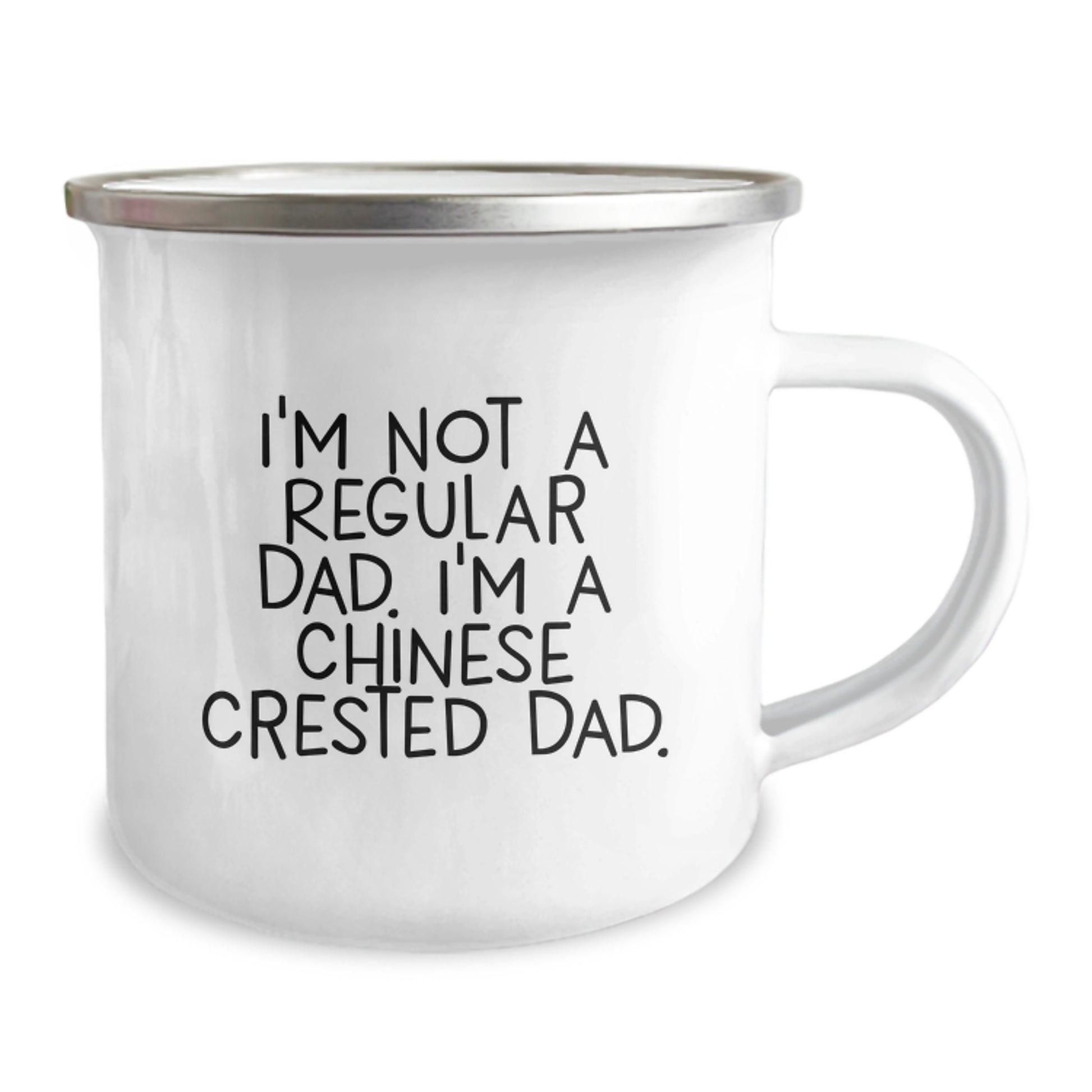 Funny Chinese Crested Dog Gifts for Men - Valentine's Unique Gifts from Dad, Camping Mug with I'm Not A Regular Dad. I'm A Chinese Crested Dad. - Image 2