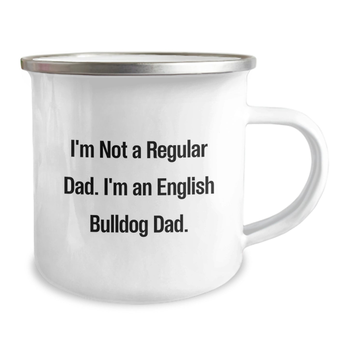 English Bulldog Keepsake Camping Mug for Him Birthday Gift Stainless - Image 2