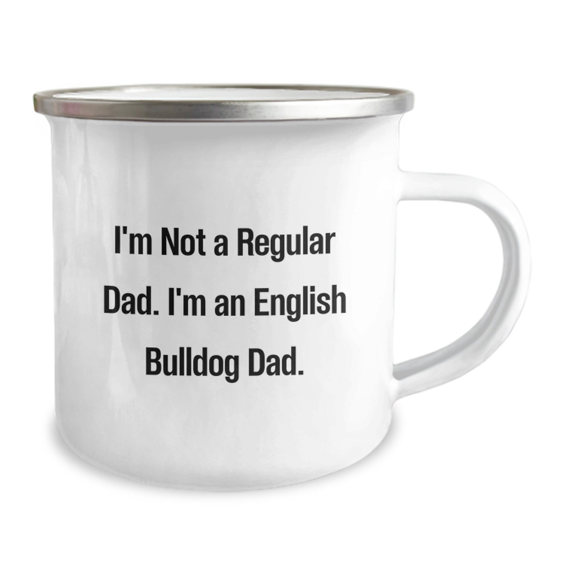 English Bulldog Keepsake Camping Mug for Him Birthday Gift Stainless - Image 2
