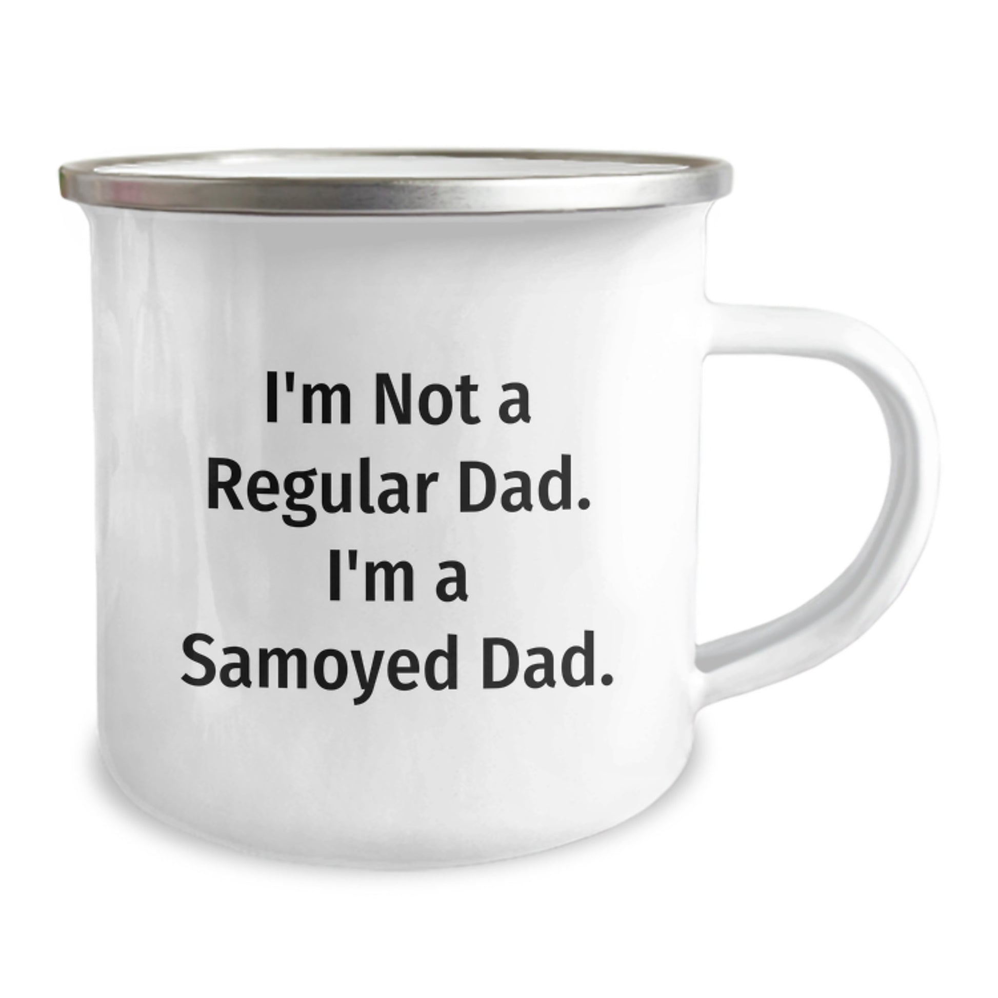 Samoyed Dog Dad Camping Mug - Funny Valentine's Gift from Dad to Family - Image 2