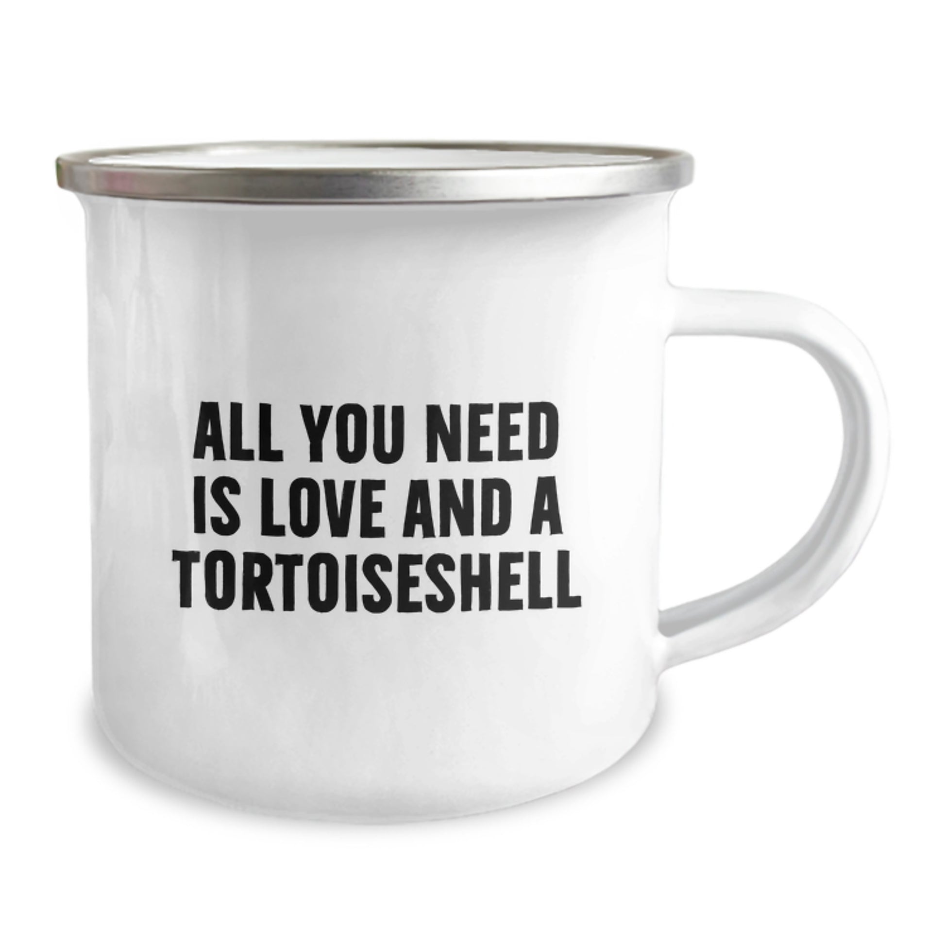 Funny Tortoiseshell Cat Gifts for Graduation Unique Presents from Friends or Family Members - All You Need Is Love And A Tortoiseshell Camping Mug - Image 2