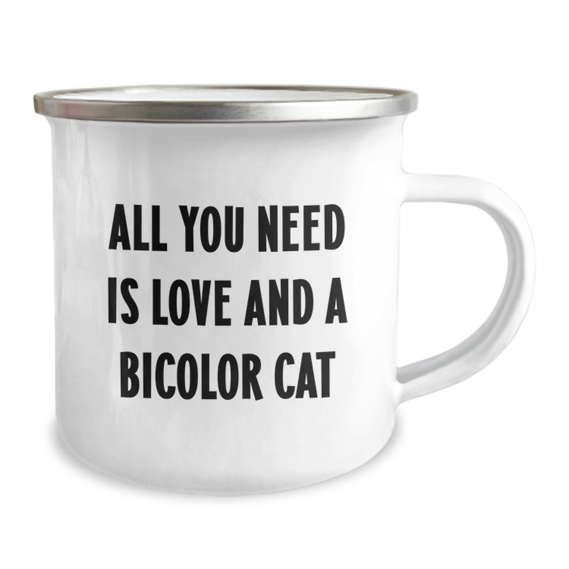 Bicolor Cat Camping Mug, Funny Quote, Gifts from Men to Bicolor Cat Lovers, Perfect for Valentine's - Image 2