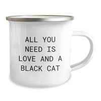 Load image into Gallery viewer, Funny Black Cat Camping Mug, Gifts from Friends for Family and Black Cat Lovers, Christmas Unique Gifts - Image 2
