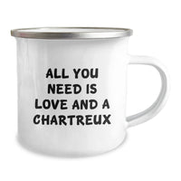 Load image into Gallery viewer, Funny Chartreux Cat Camping Mug Gifts from Men for Women Friends Coworkers Family - All You Need Is Love And A Chartreux Christmas Unique Gifts - Image 2
