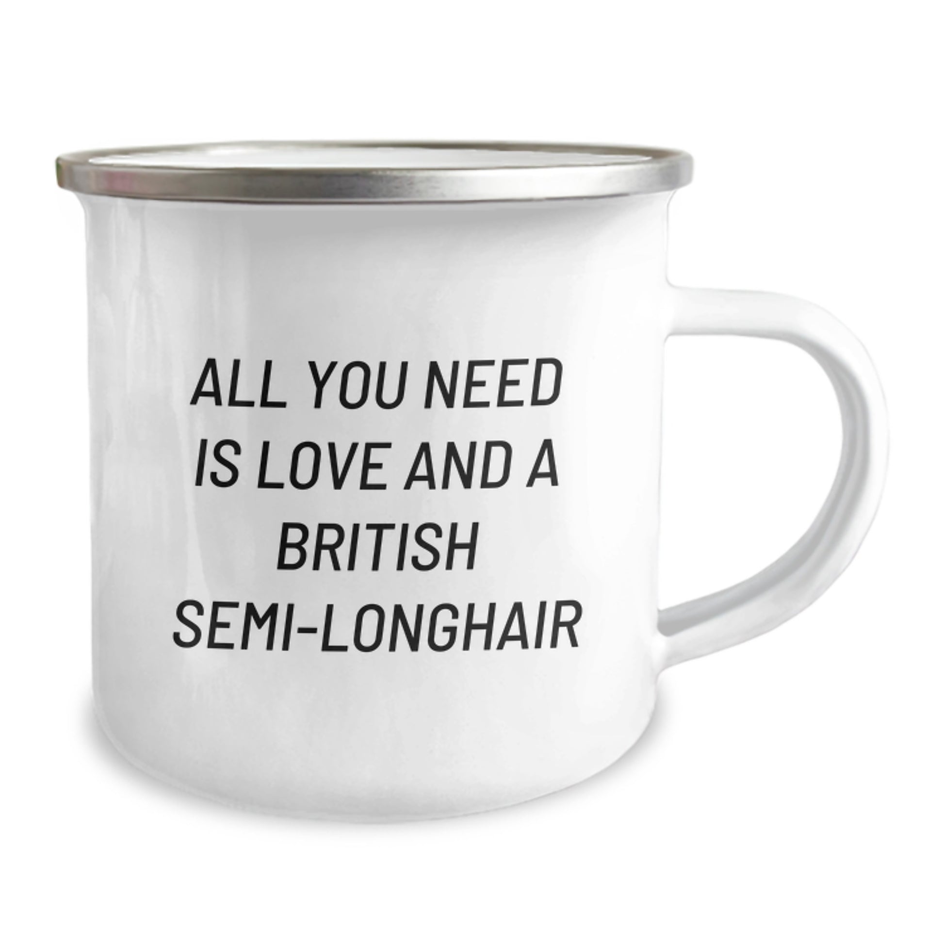 British Semi-Longhair Cat Funny Gifts from Women to Friends, Love is in the Air Camping Mug, All You Need Is Love And A British Semi-longhair for Valentine's - Image 2