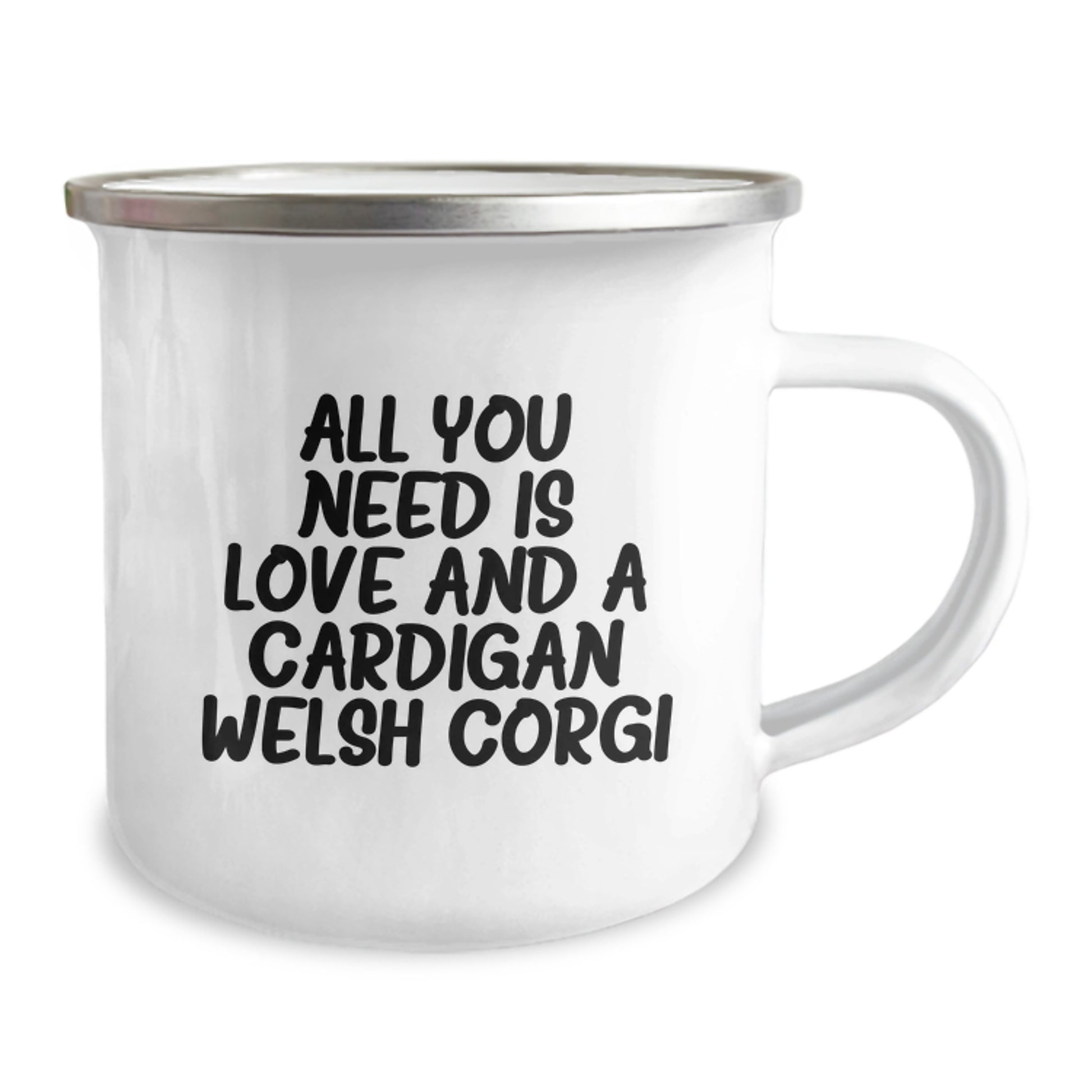 Funny Cardigan Welsh Corgi Dog Gifts for Men from Friends, Unique Graduation Keepsakes with Camping Mug Quote 'All You Need Is Love And A Cardigan Welsh Corgi' - Image 2