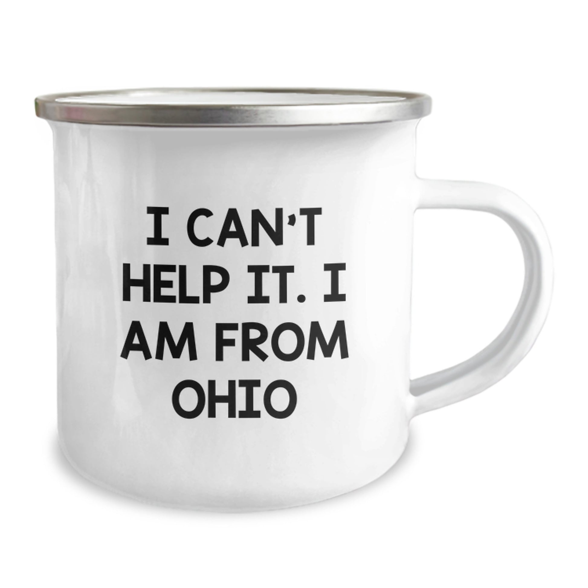 Funny Ohio Camping Mug Gifts from Friends for Men who say 'I Can't Help It. I Am From Ohio' - Image 2