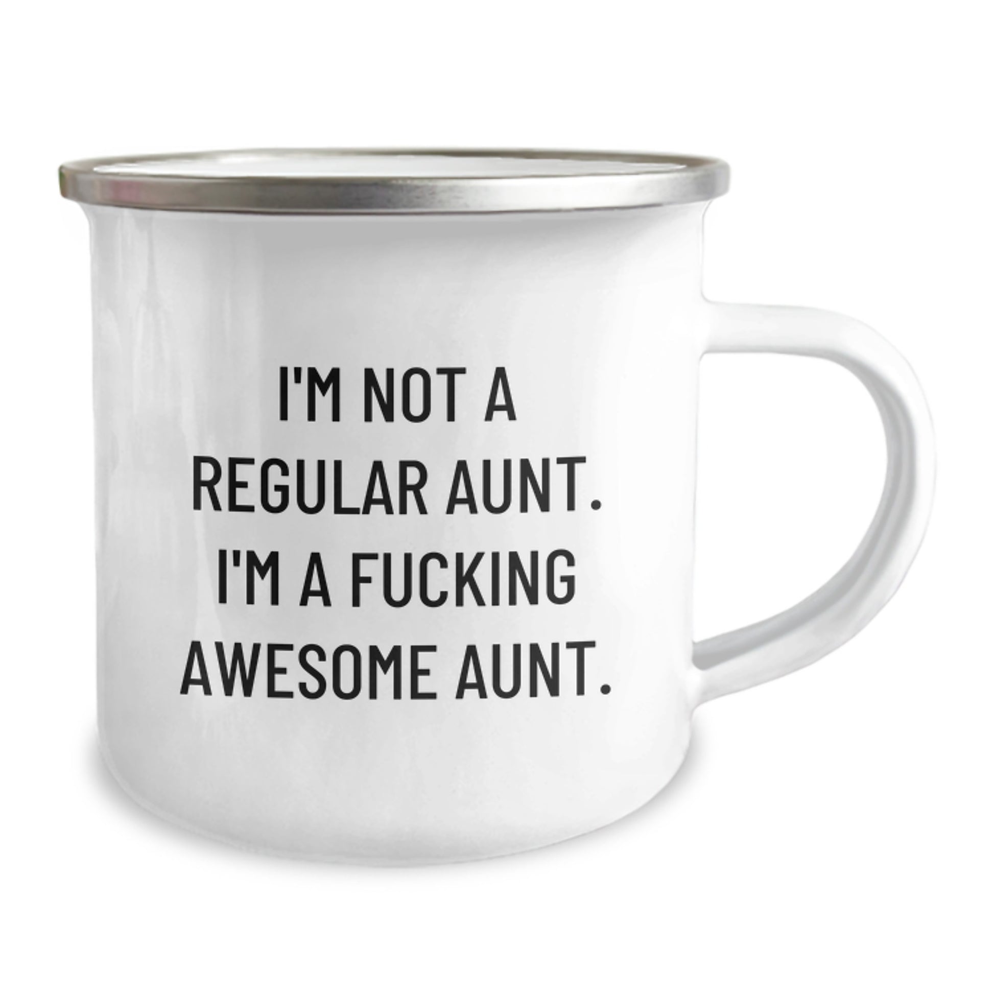 Funny Aunt Camping Mug, Gifts from Aunt, I'm Not A Regular Aunt, Perfect for Graduation Celebration, Unique Camping Mug - Image 2