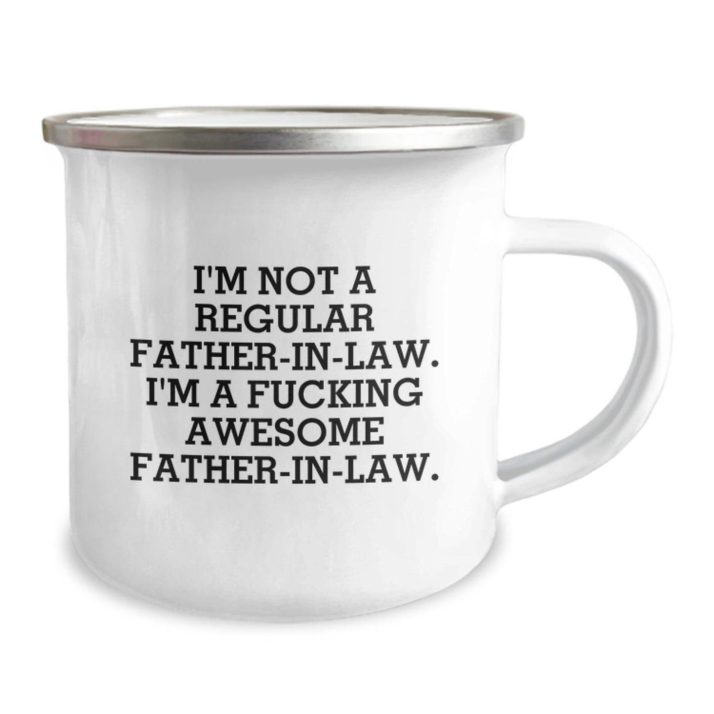 Funny Father-in-law Gifts from Men, Unique Camping Mug for Father-in-law Graduation Day - Image 2