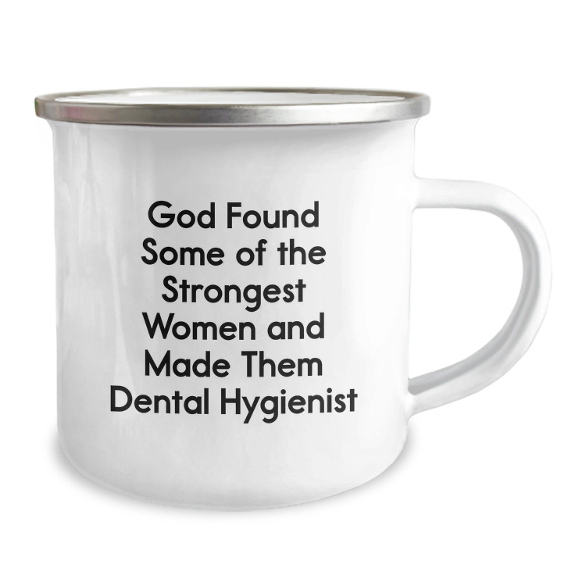 Funny Dental Hygienist Gifts from Friends and Family - God Found Strong Women Mugs for Graduation, Unique Camping Mug for Dental Hygienist, Funny Quote - Image 2