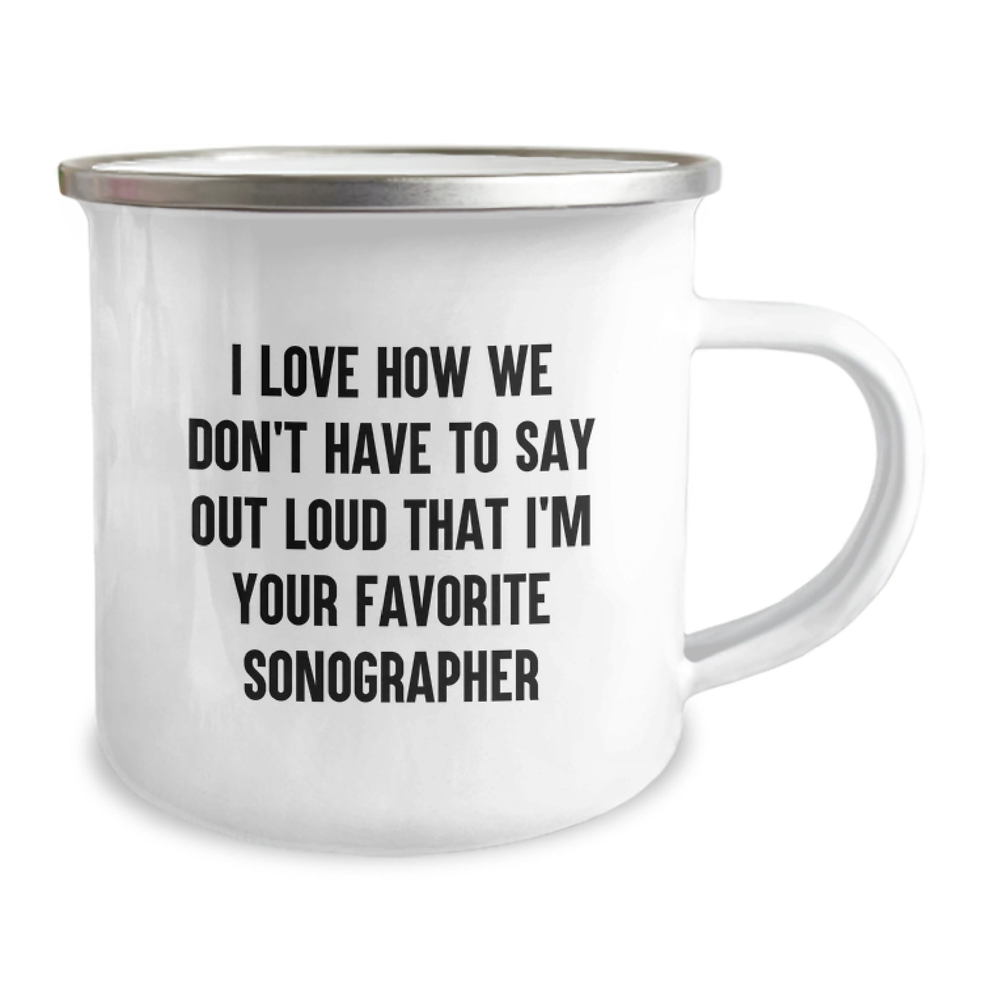 Sonographer Gifts, Funny Quote Mugs for Graduation, Gifts from Friends to Favorite Sonographer, 12 oz Camping Mug - Image 2