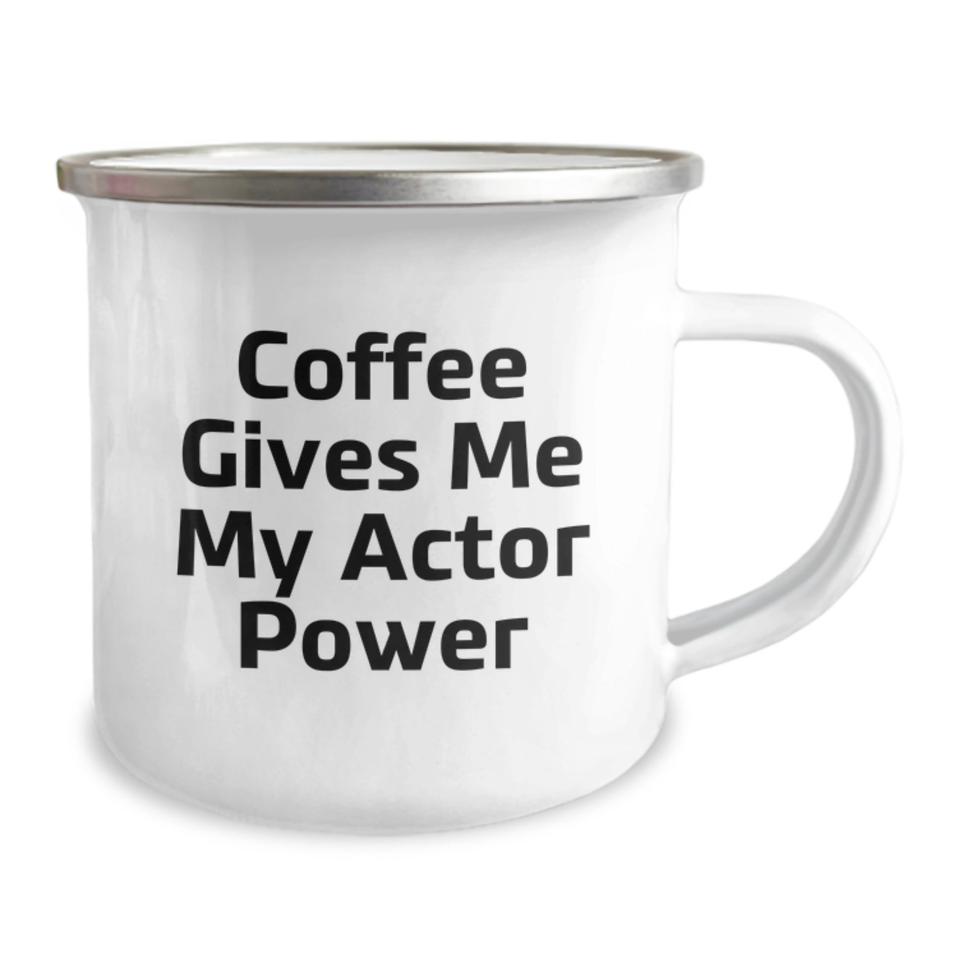 Funny Actor Gifts for Him - Valentine's Unique Mugs with Coffee Gives Me My Actor Power - Camping Mug for Men, Friends, Coworkers - Image 2