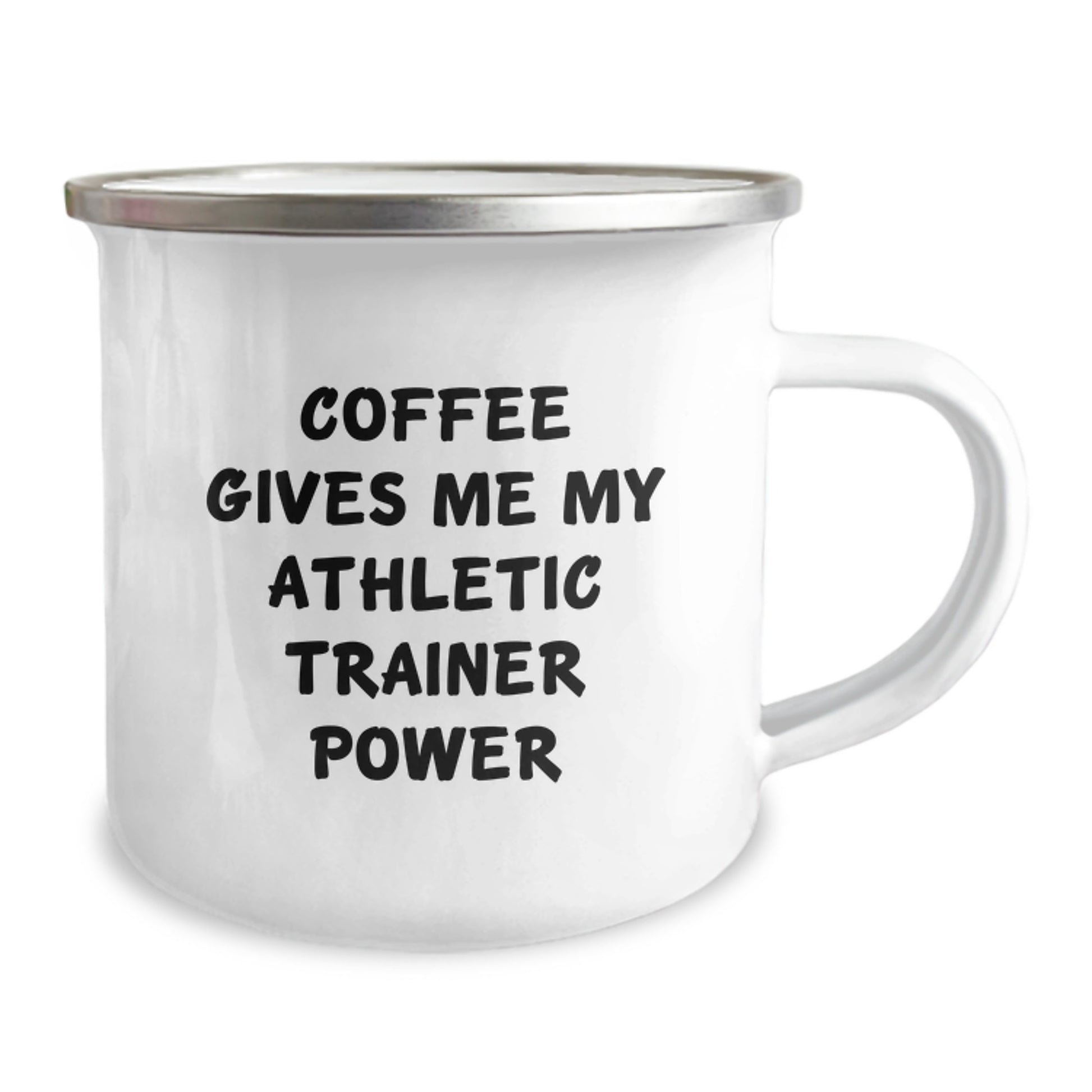 Funny Athletic Trainer Camping Mug Gifts for Men, Women, and Friends from Family on Valentine's, 'Coffee Gives Me My Athletic Trainer Power' - Image 2
