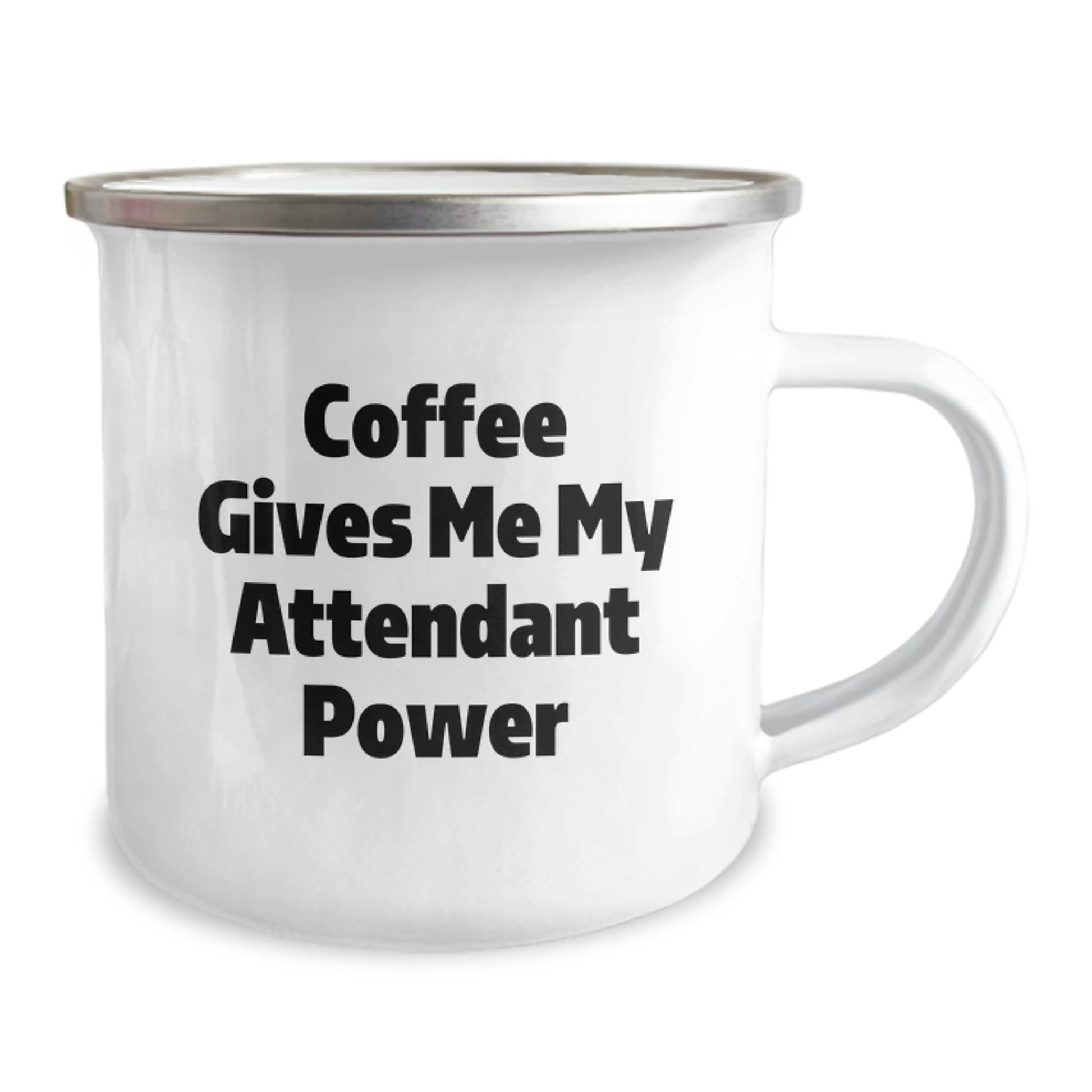 Funny Attendant Gifts from Friends for Graduation Unique Attendant Coffee Lovers Camping Mug, Coffee Gives Me My Attendant Power - Image 2