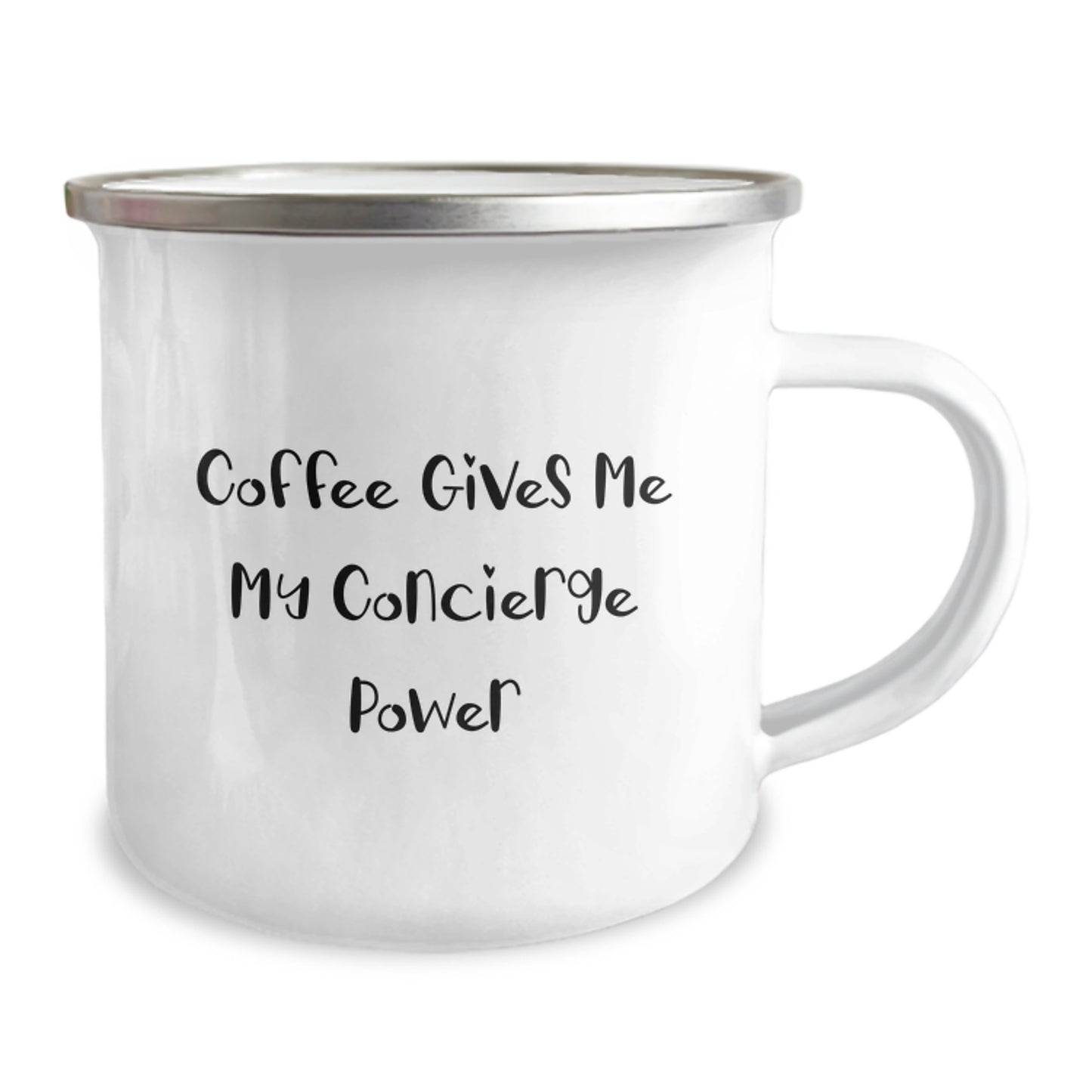 Funny Concierge Gifts for Men Camping Mug - Coffee Gives Me My Concierge Power - Unique Graduation Unique Gifts from Family - Image 2