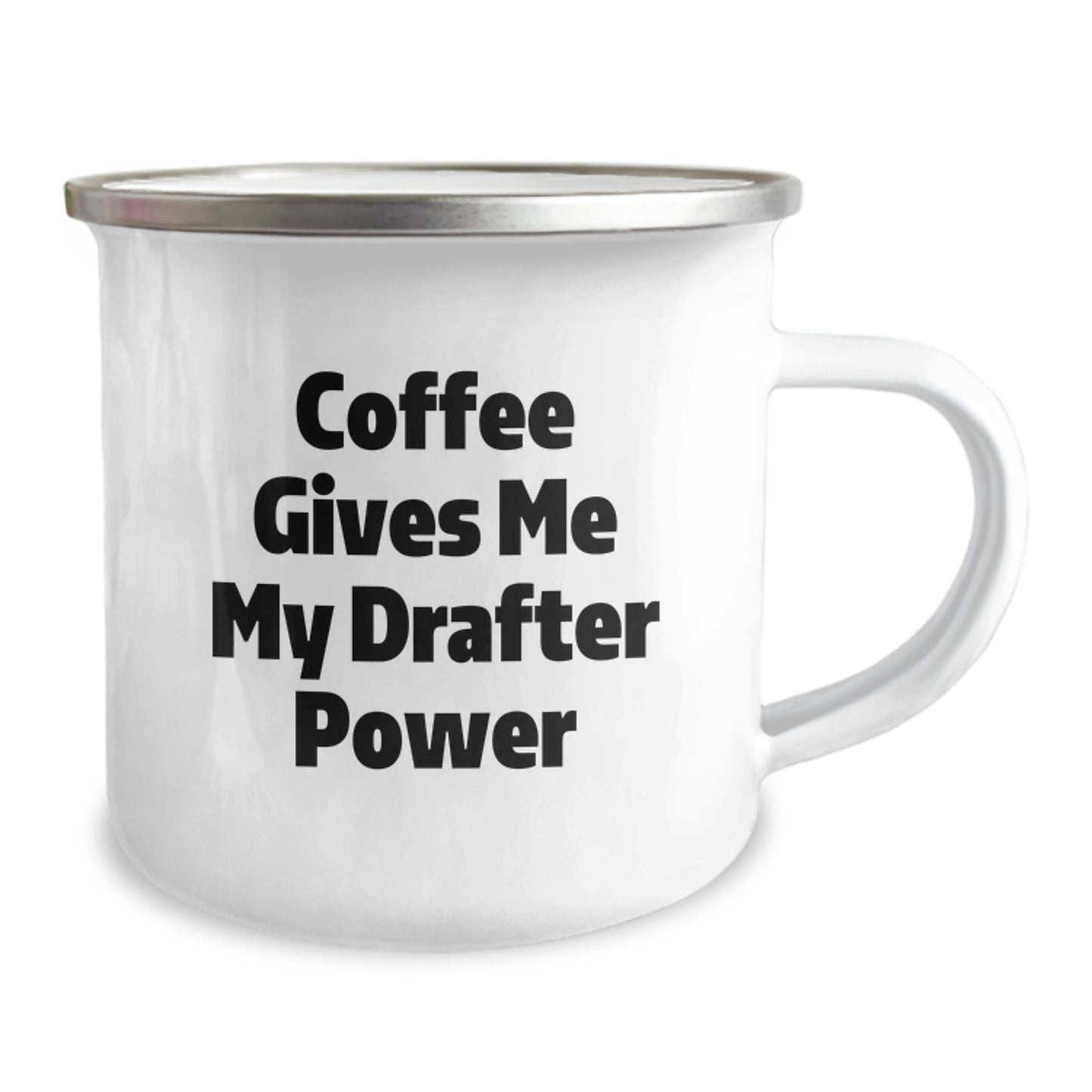 Funny Drafter Gifts for Him, 'Coffee Gives Me My Drafter Power' Camping Mug for Graduation Unique Gifts from Family - Image 2
