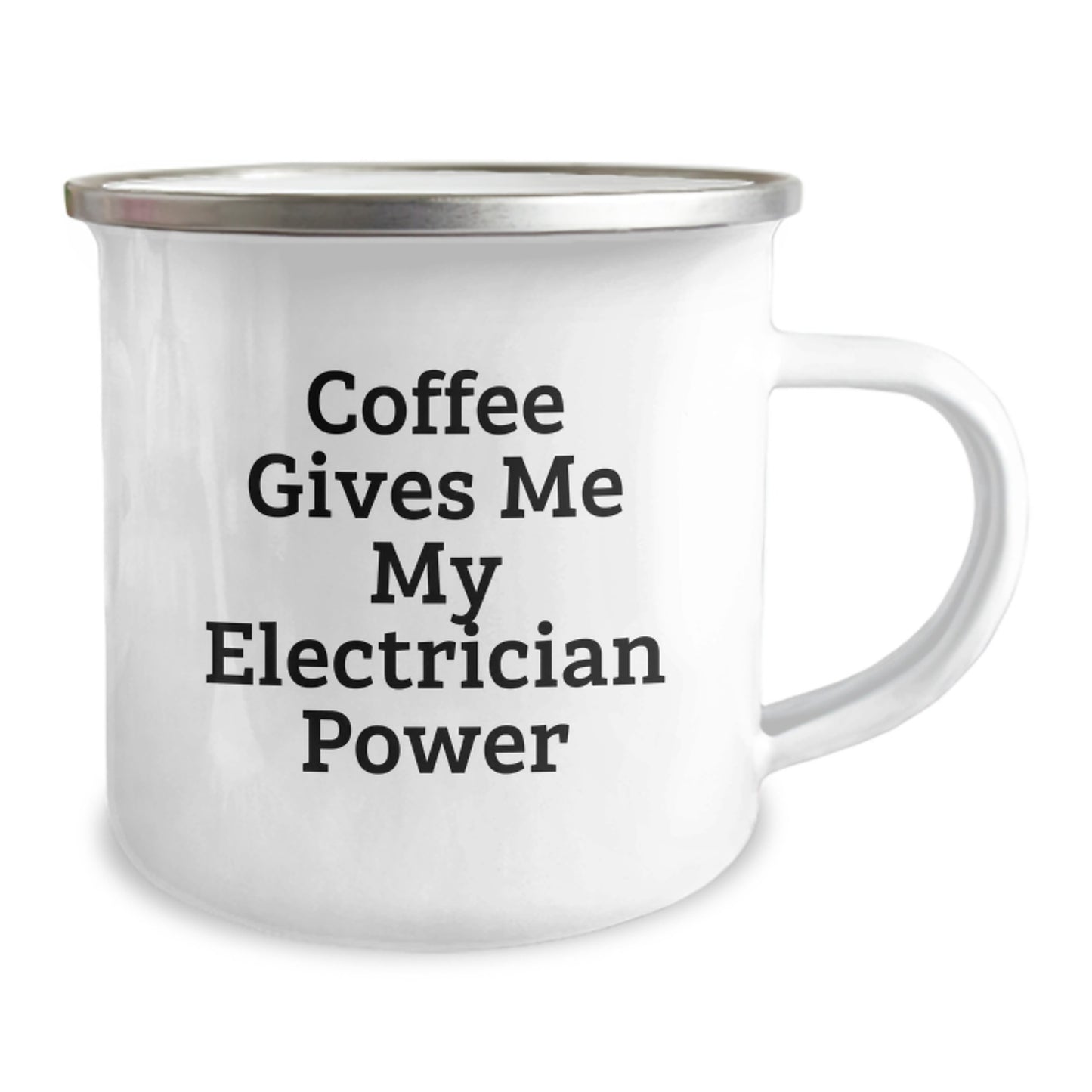 Funny Electrician Gifts for Men from Family, Unique Graduation Unique Gifts for Electrician, Electrician Enthusiasts Camping Mug, Coffee Gives Me My Electrician Power, Electrician Power Mug - Image 2