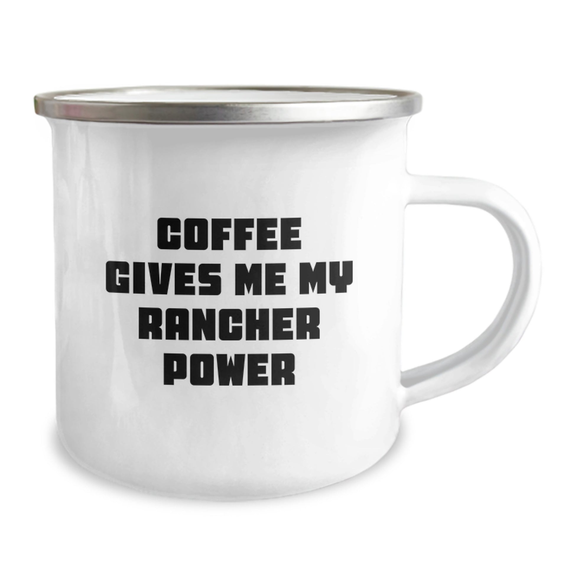 Funny Gifts for Rancher - Coffee Gives Me My Rancher Power Camping Mug, Graduation Unique Gifts for Men, Women, Friends, Coworkers, Family - Image 2