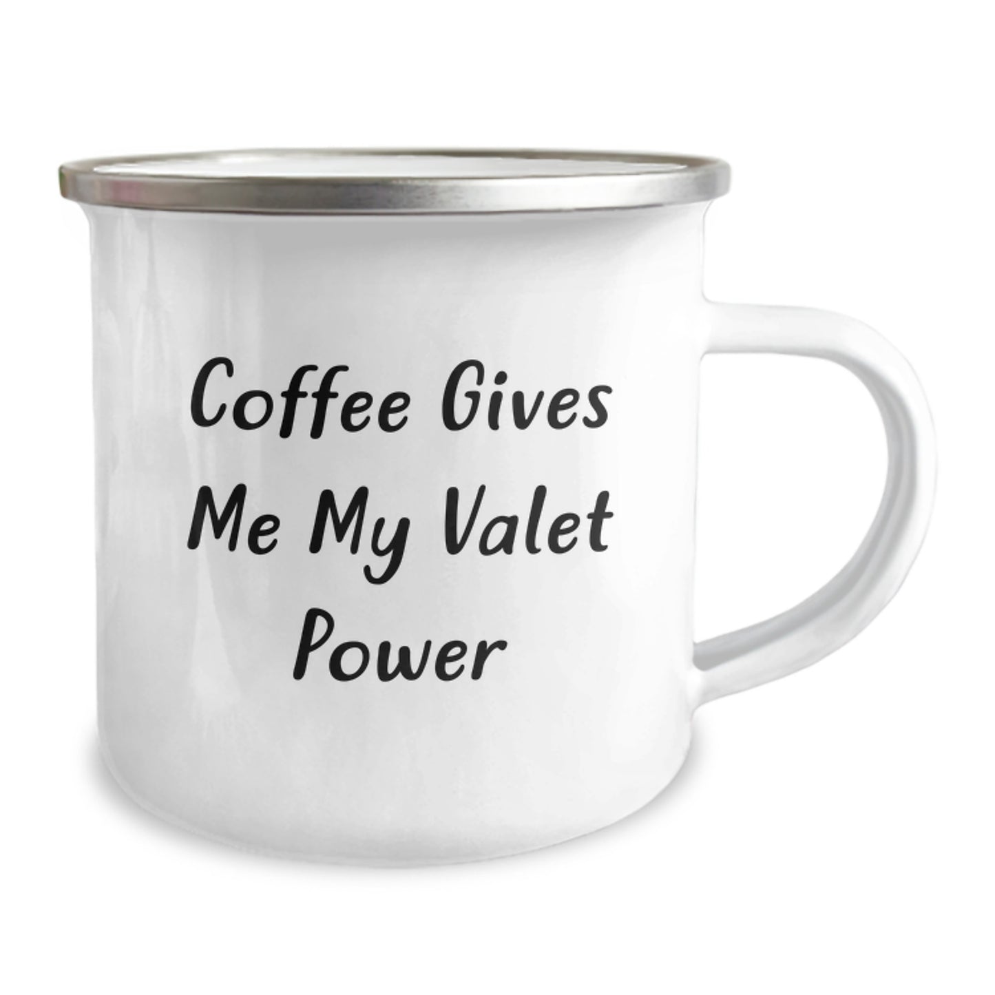 Funny Valet Gifts for Men Graduation Unique Ideas Gifts from Friends and Family - Coffee Gives Me My Valet Power Camping Mug - Image 2