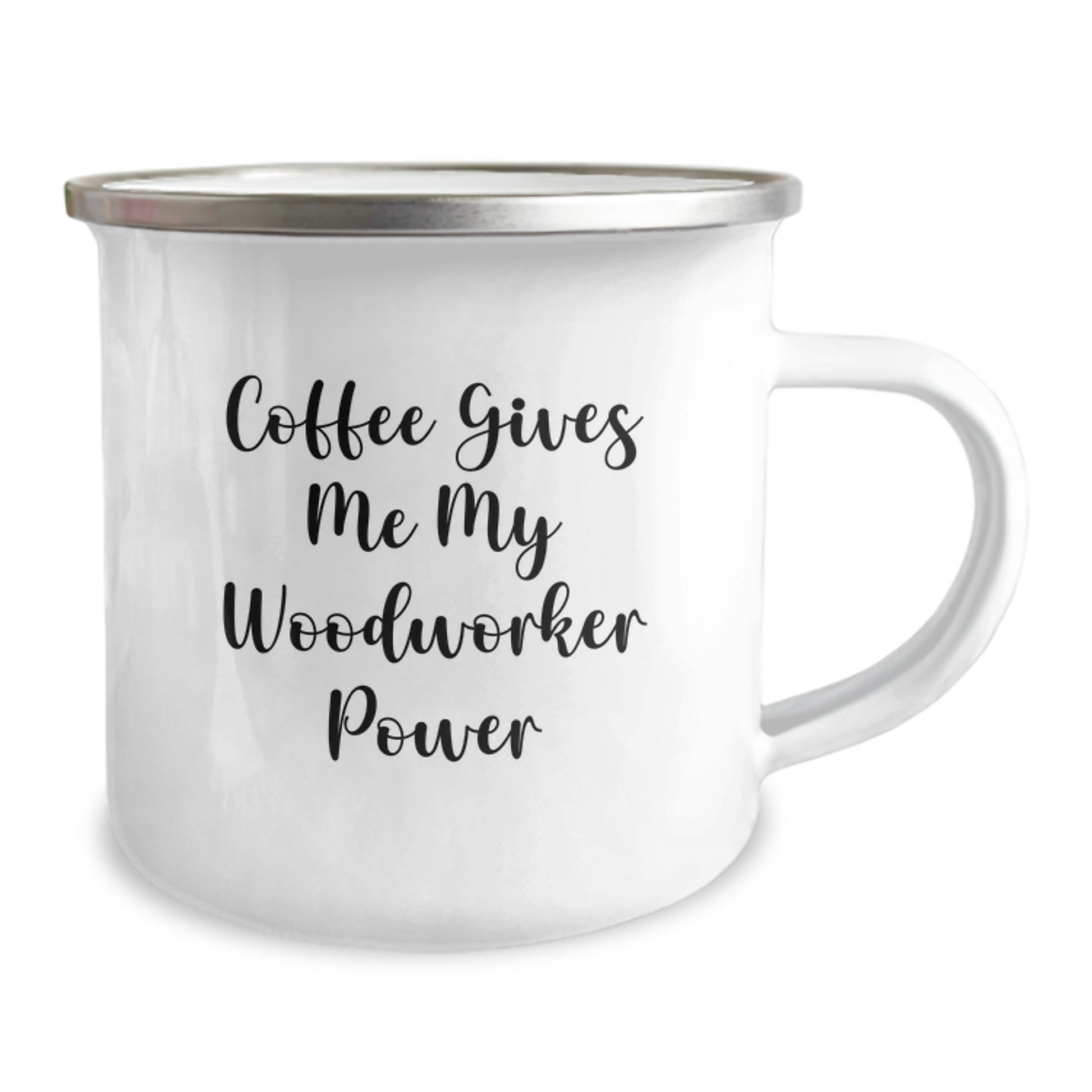 Handmade Gifts for Woodworker Men from Friends and Family - Coffee Gives Me Power Mug for Camping Lover Graduation Unique - Image 2