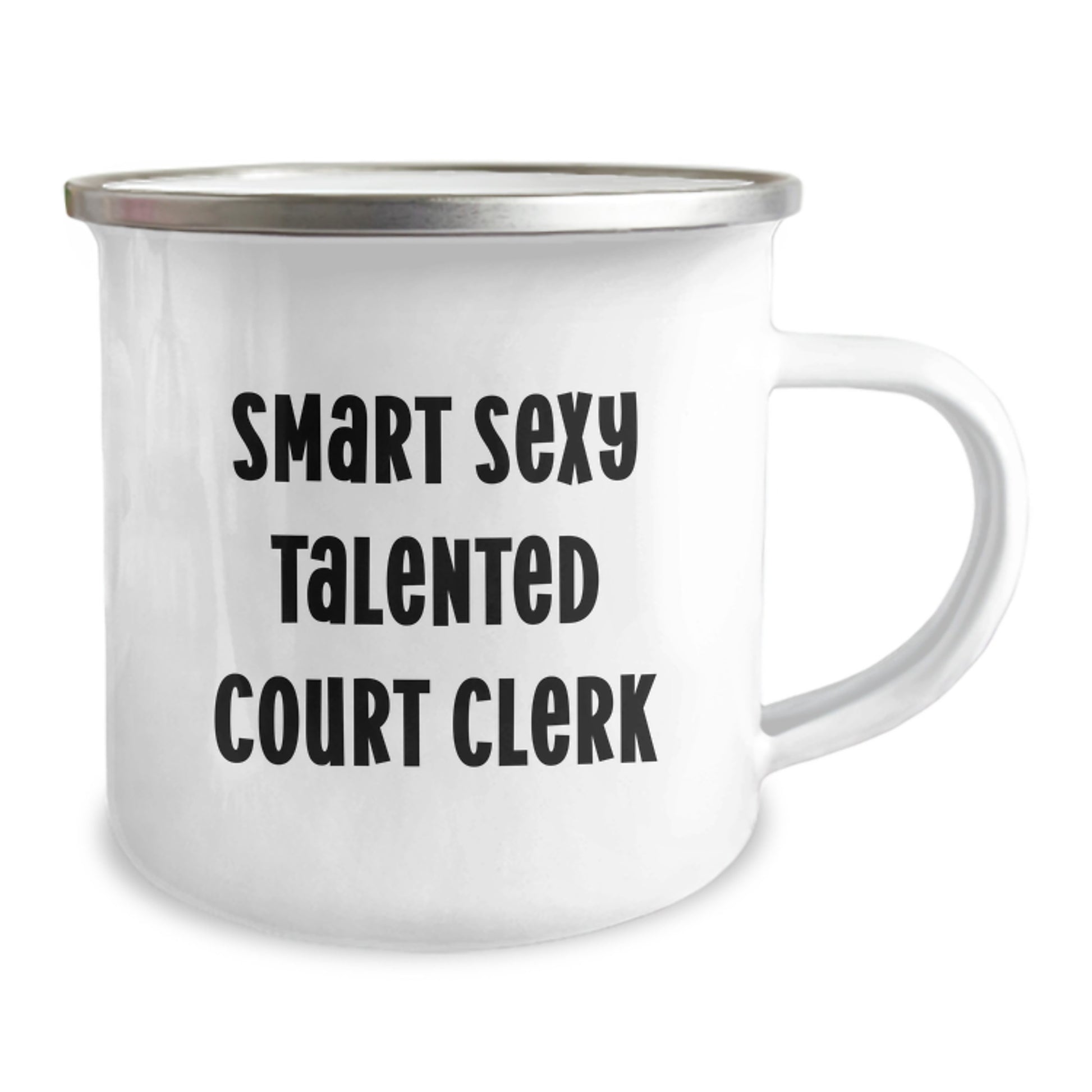 Funny Court Clerk Gifts for Men from Friends, Court Clerk Camping Mug for Graduation Unique, Smart Sexy Talented Quote - Image 2