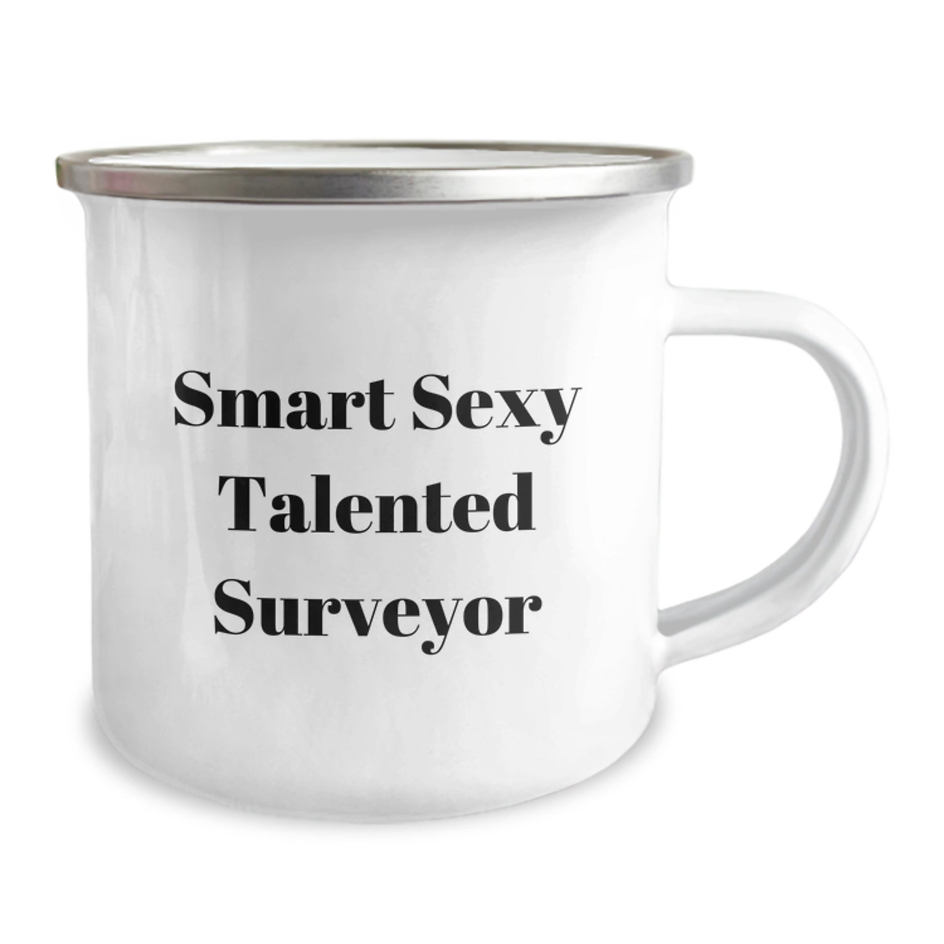 Smart Sexy Talented Surveyor Engraved Camping Mug, Funny Graduation Gifts from Friends, Unique Gifts for Surveyor, Men, Women, or Family - Image 2