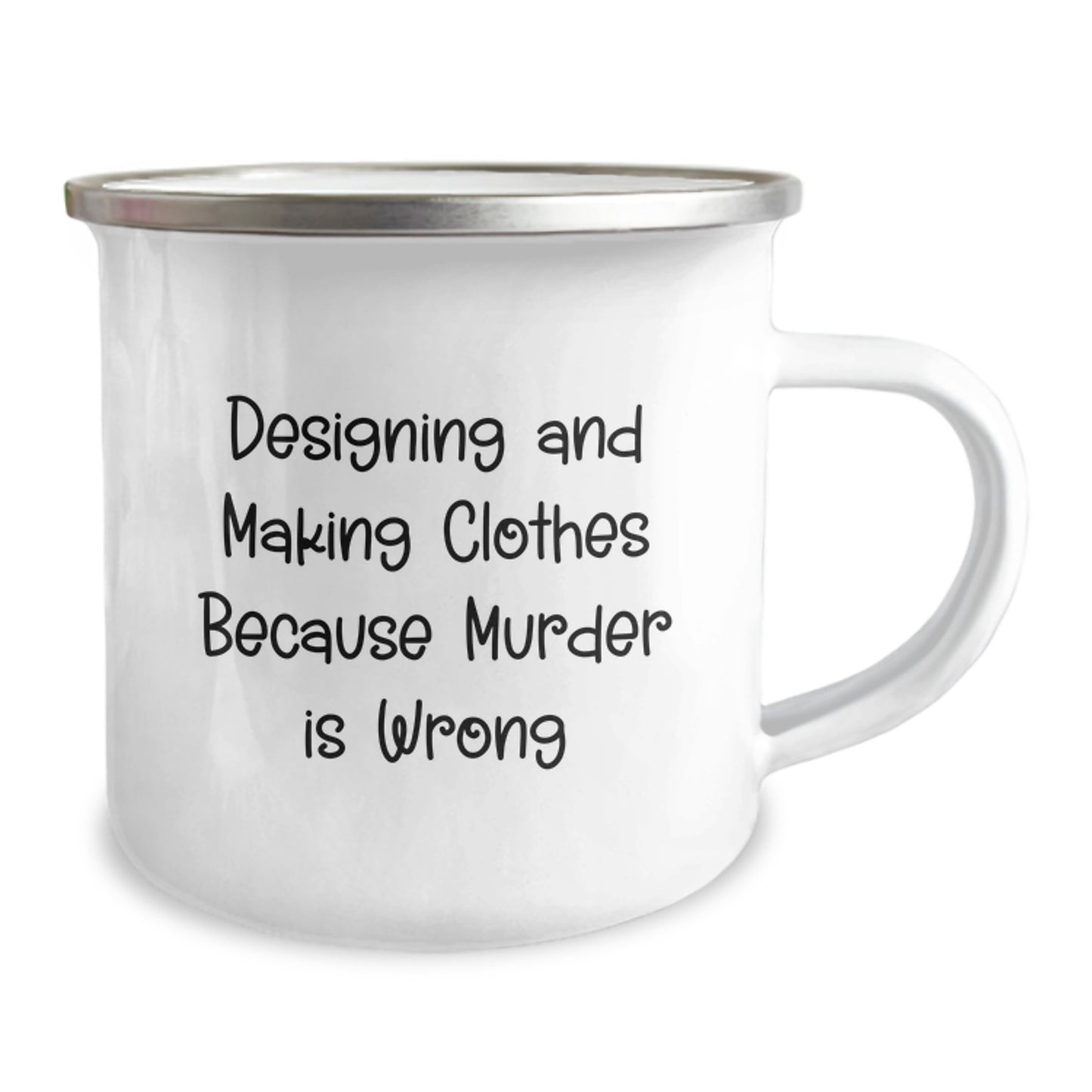 Designing and Making Clothes Enthusiasts Gifts from Friends and Family for Graduation Unique Mugs, Funny Mugs for Designing and Making Clothes Lovers, Stainless Steel Camping Mug with Enamel Finish - Image 2