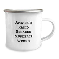 Load image into Gallery viewer, Amateur Radio Enthusiast Funny Camping Mug - Gifts from Men to Friends on Valentine's - Image 2

