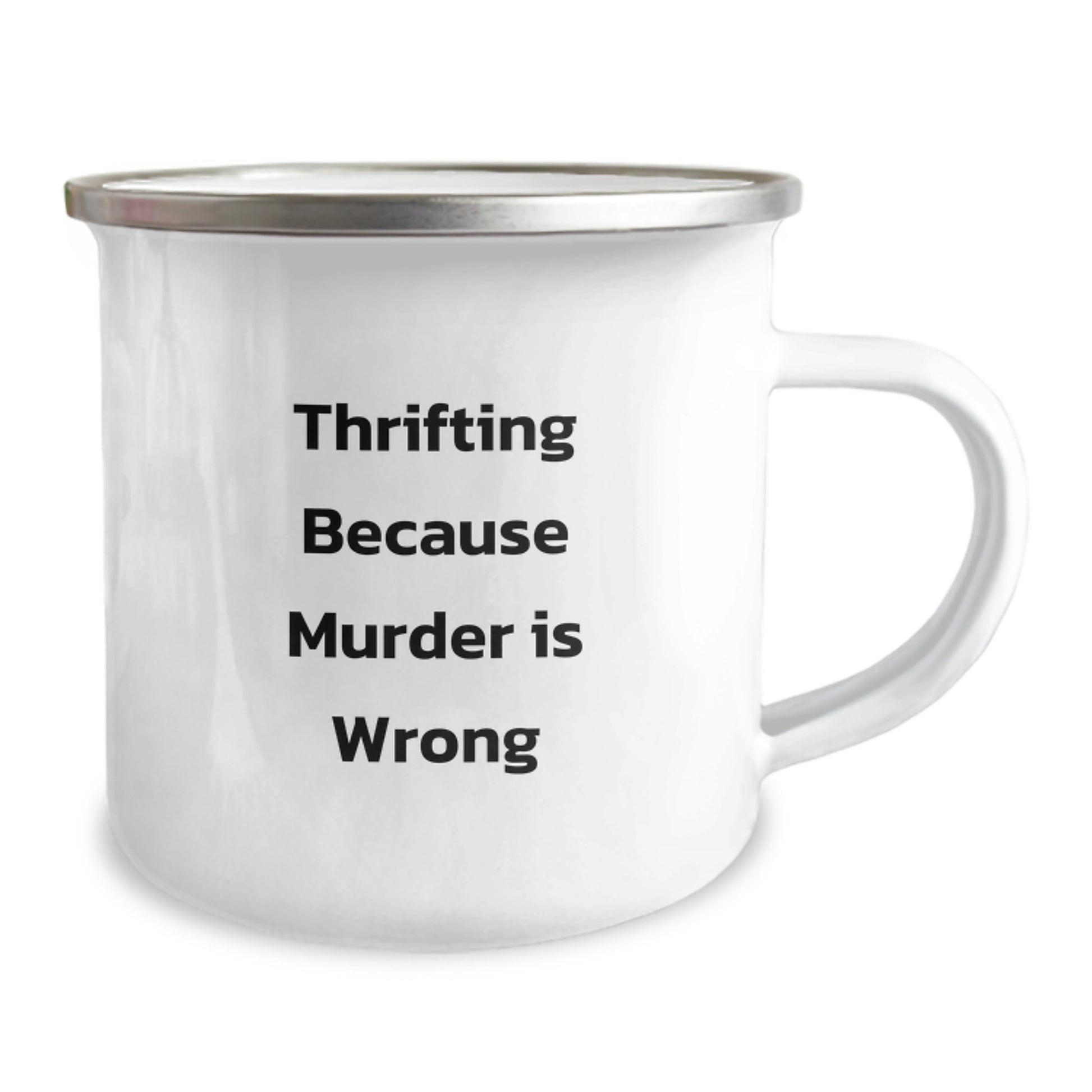Thrifting Enthusiasts Gifts from Friends for Thrifting Lovers Camping Mug with Funny Quote - Image 2