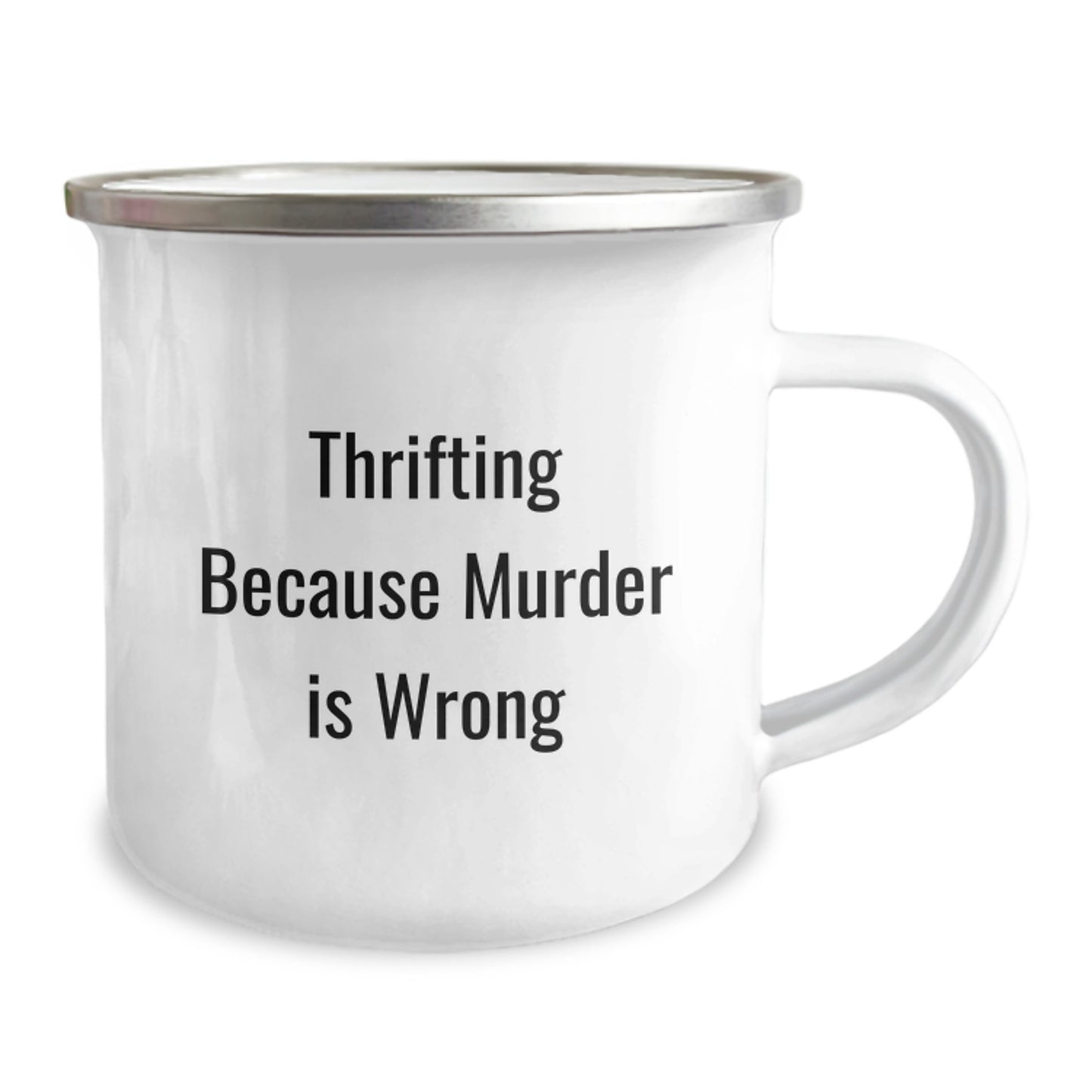Thrifting Camping Mug Funny Quote Gifts from Men for Thrifting Lovers, Unique Graduation Gifts for Friends and Family - Image 2
