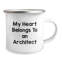 Load image into Gallery viewer, Funny My Heart Belongs To An Architect Gifts from Men to Architect Valentine's Unique Camping Mugs - Image 2

