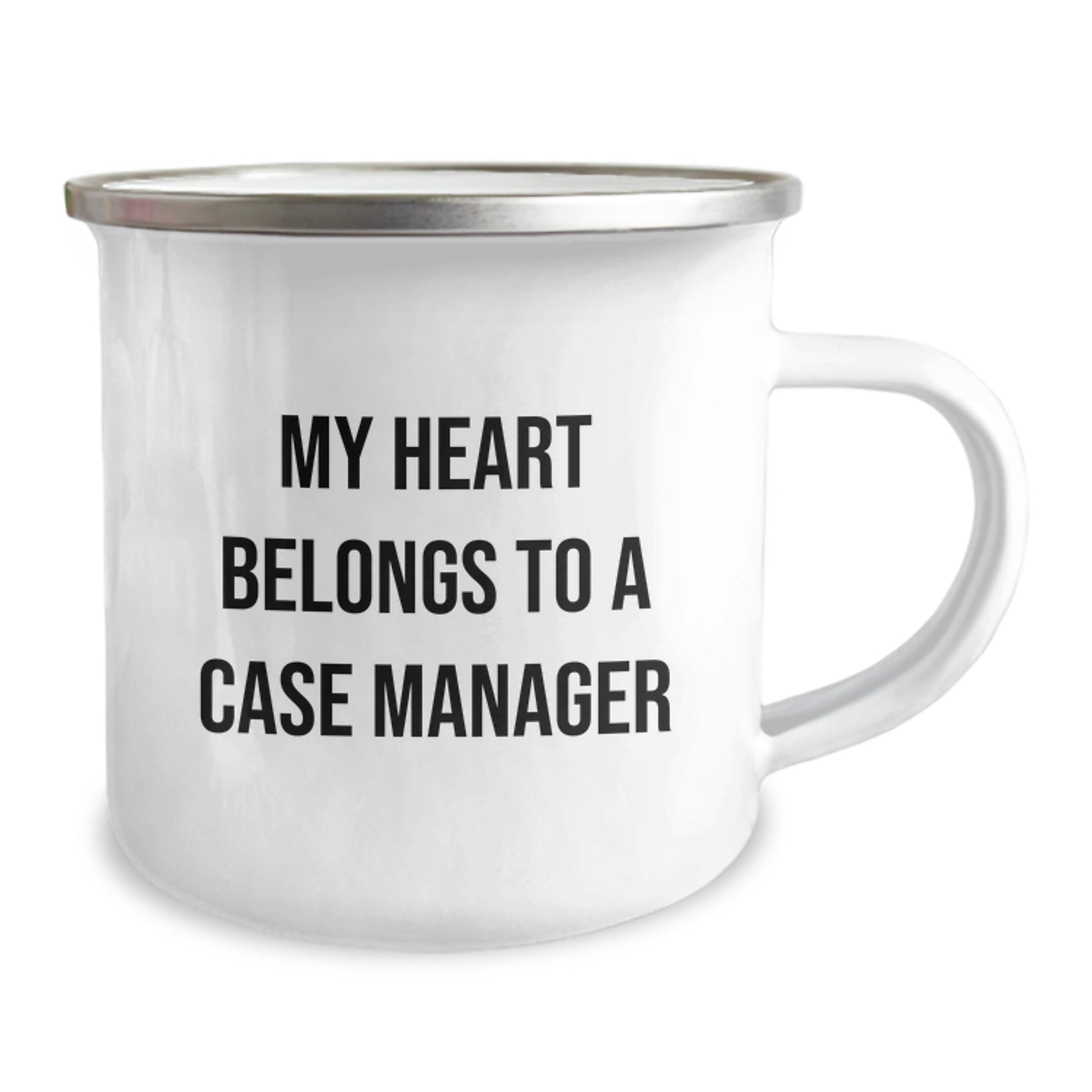 Funny Case Manager Gifts for Him, Graduation Unique Gifts, Camping Mug for Men, My Heart Belongs To A Case Manager - Image 2