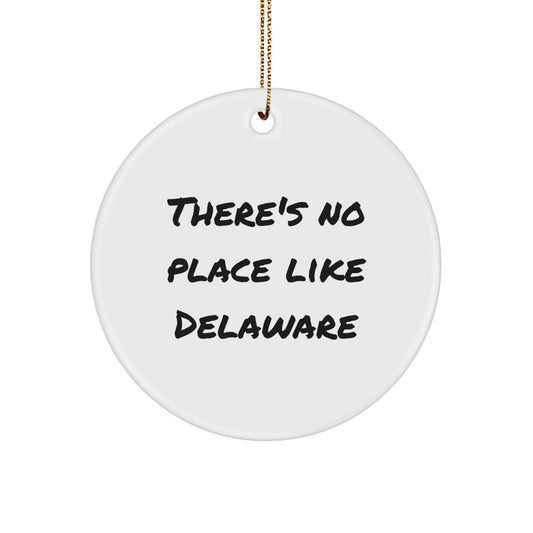 Delaware Ornament for Coworkers Gift Idea There's no place like Delaware - Image 1