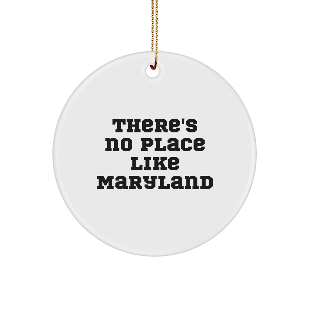 Playful Maryland Circle Ornament Gift for Friends – Novelty Christmas - Image 1